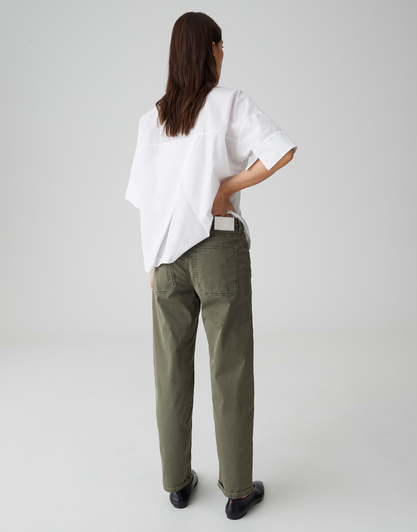 Opus Pants Damen Hosen  Olive Lea