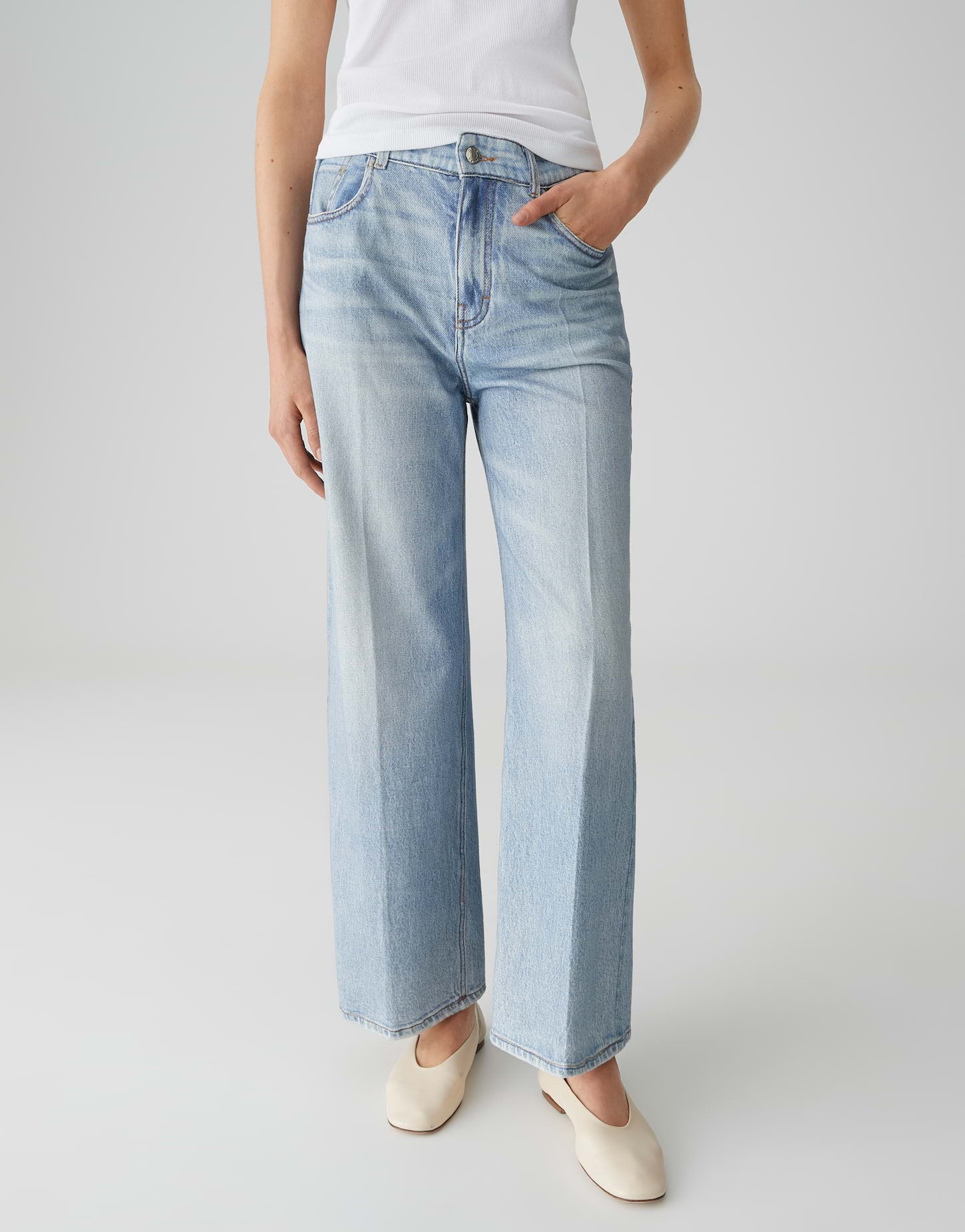 Opus Pants Damen Hosen  Light Sto