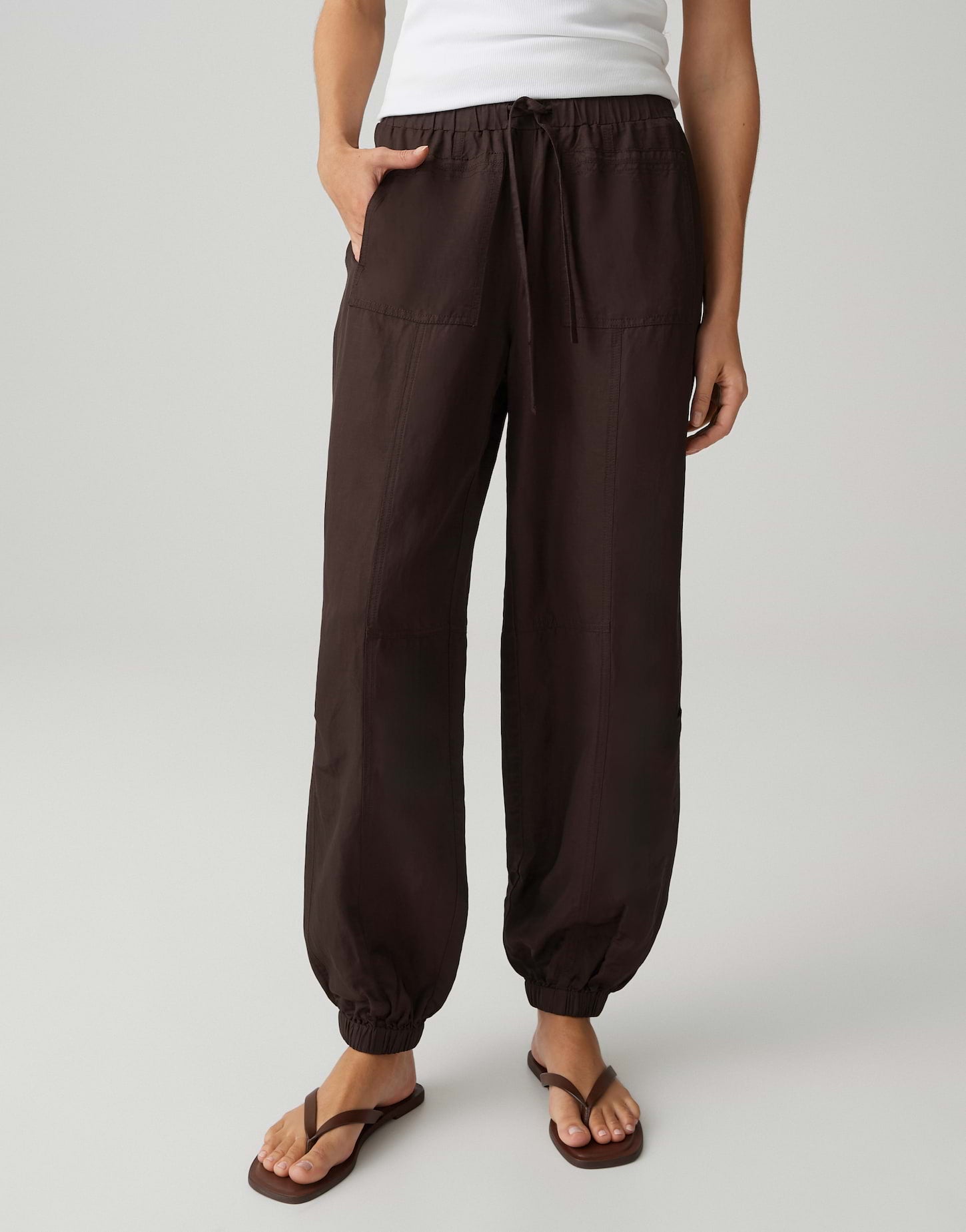 Opus Pants Damen Hosen  Coffee Be