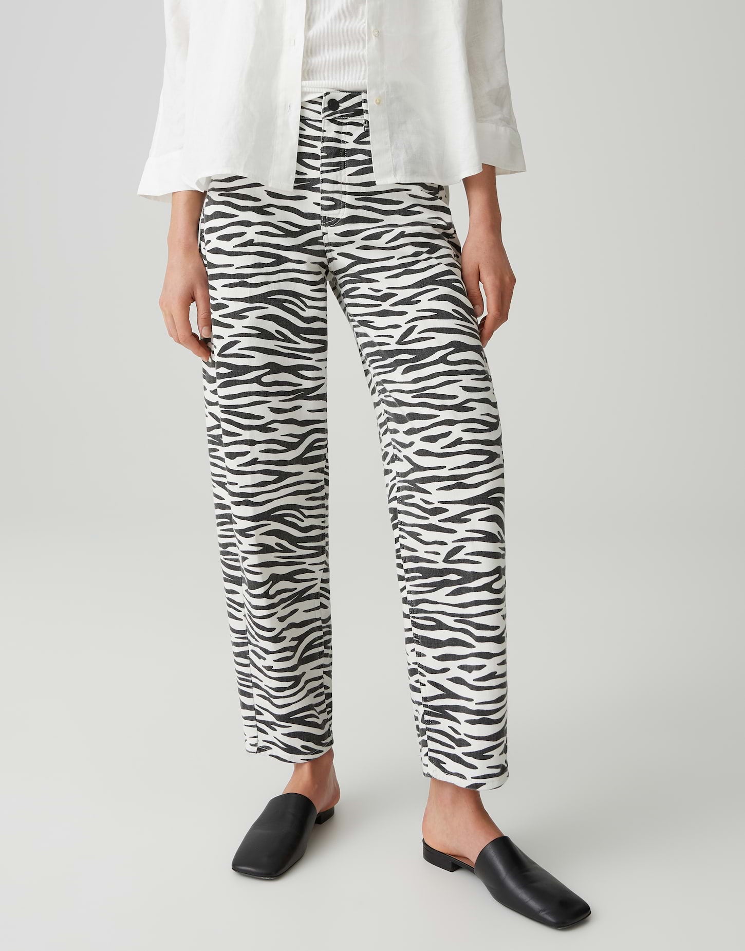 Opus Pants Damen Jeans  Black