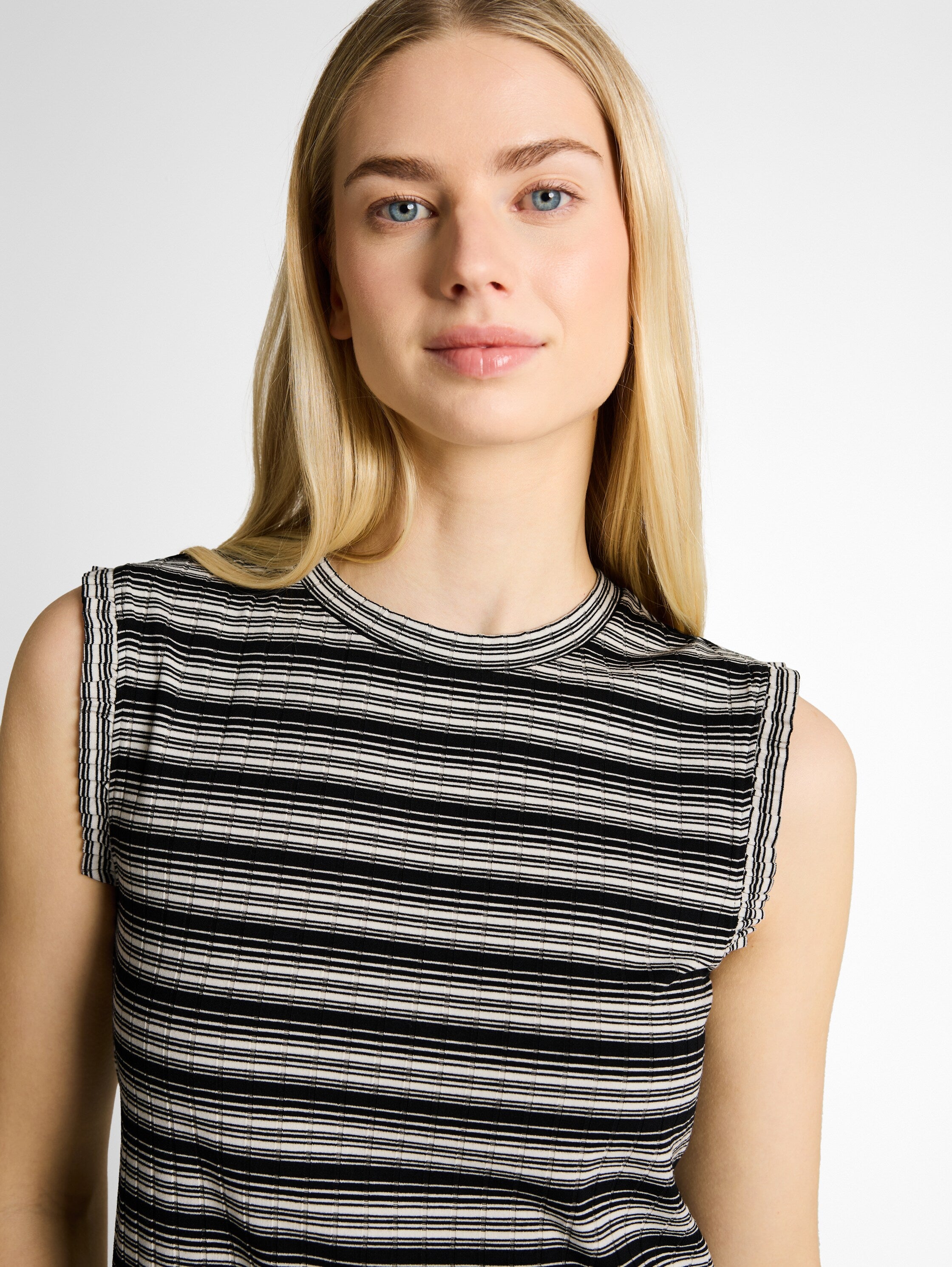 Tom Tailor denim Damen T-Shirts Black White Gra
