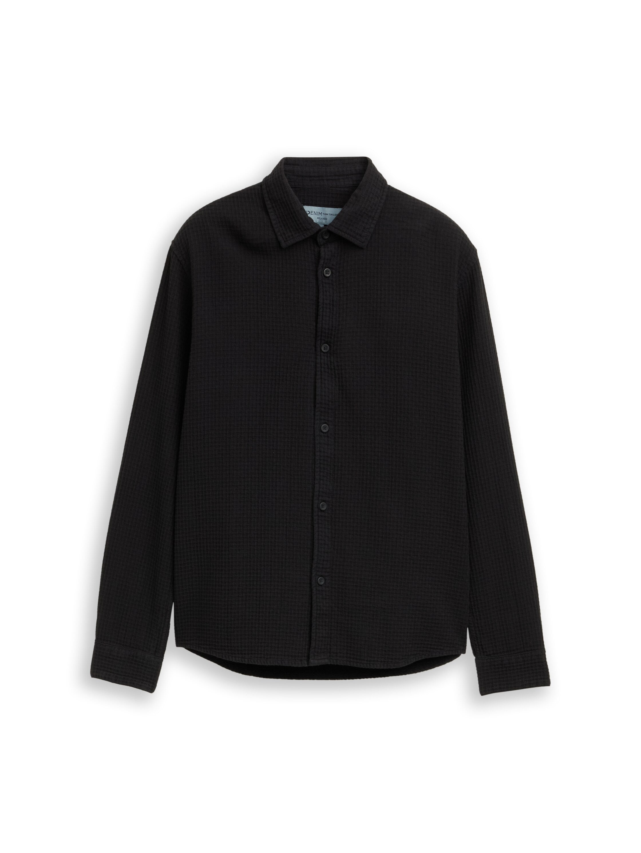 Tom Tailor denim Herren Hemden lang Black