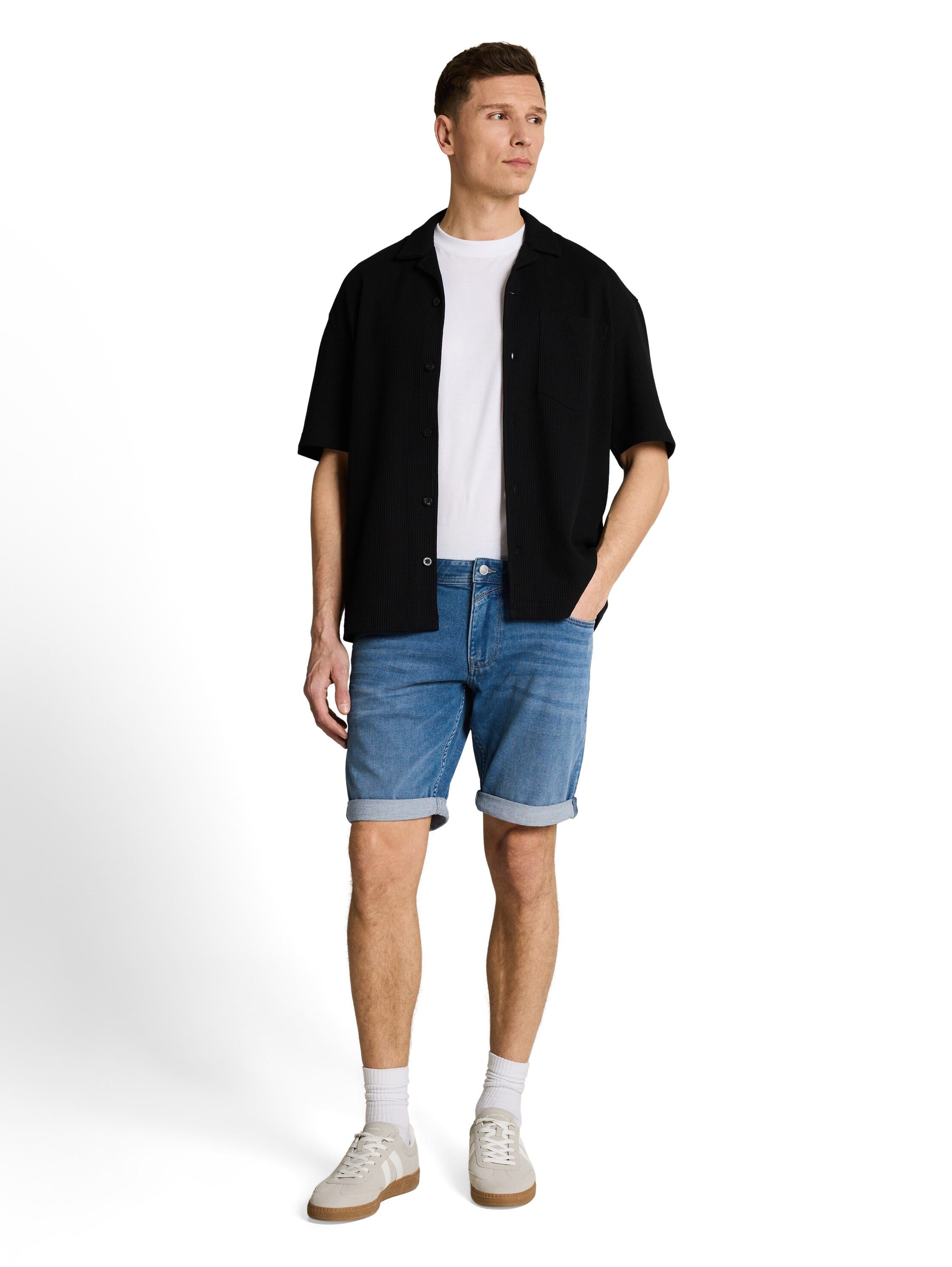Tom Tailor denim Herren Shorts Mid Stone Brigh