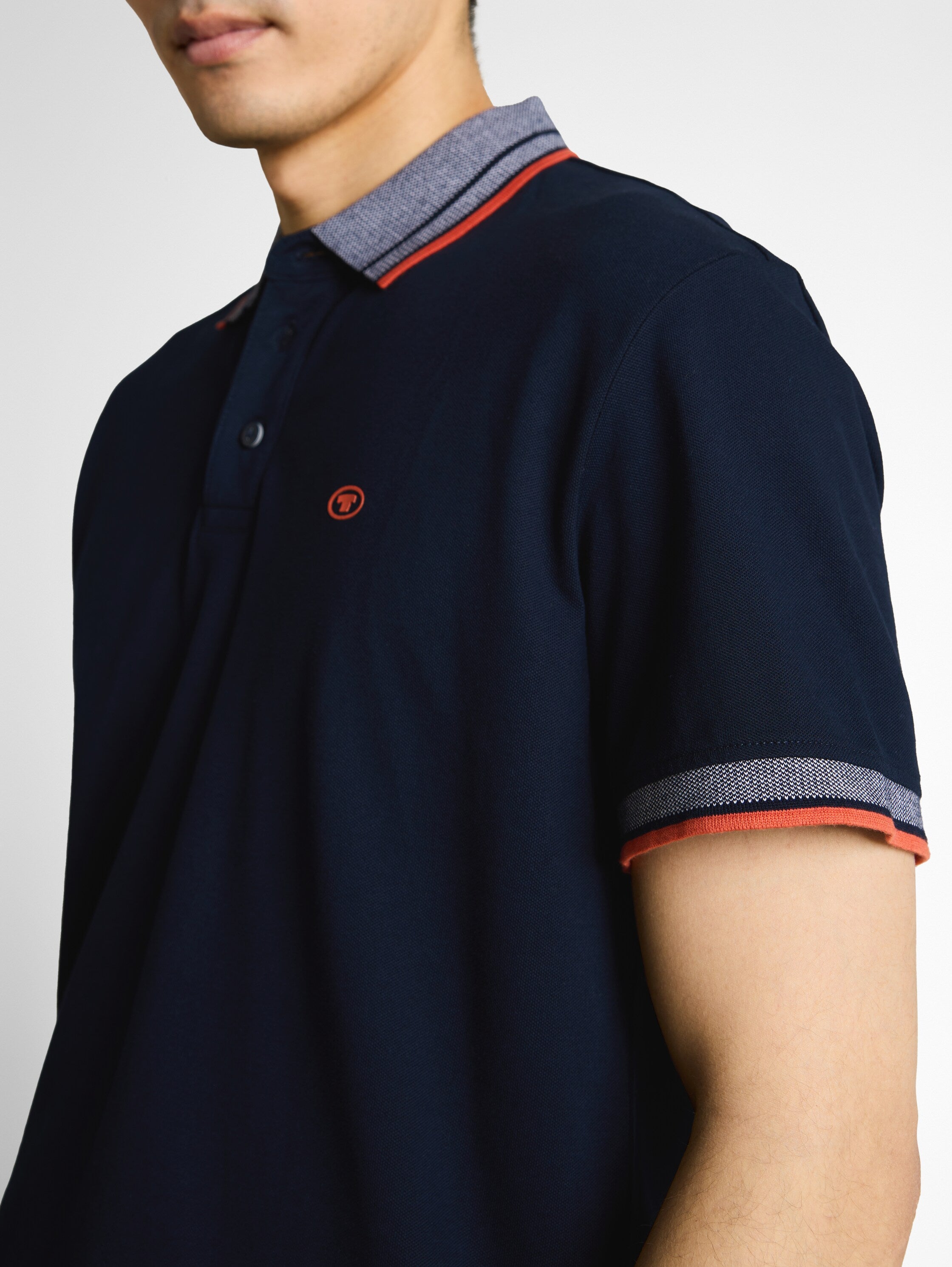 Tom Tailor Herren Polo-Shirts Sky Captain Blu