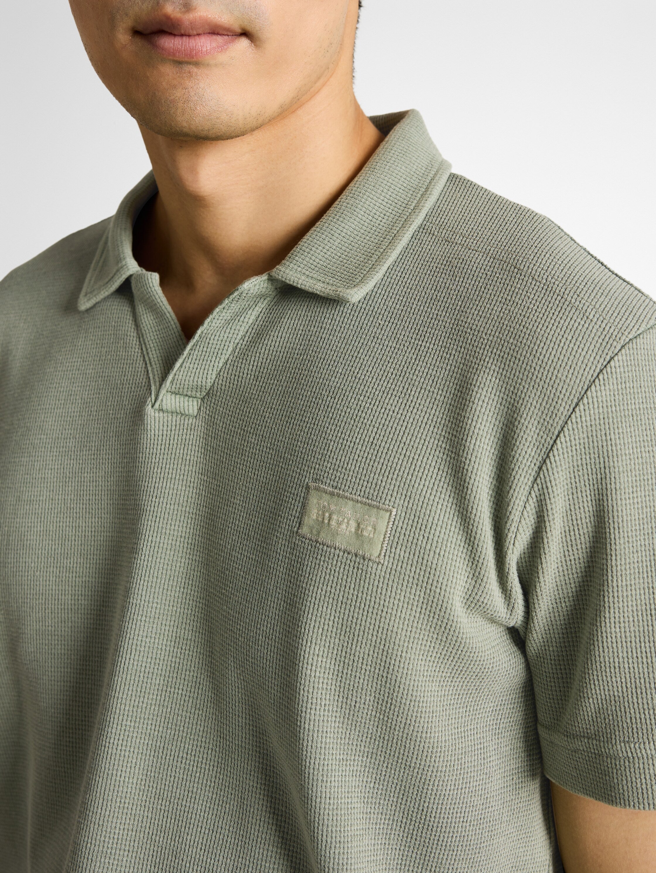 Tom Tailor Herren Polo-Shirts Greyish Shadow