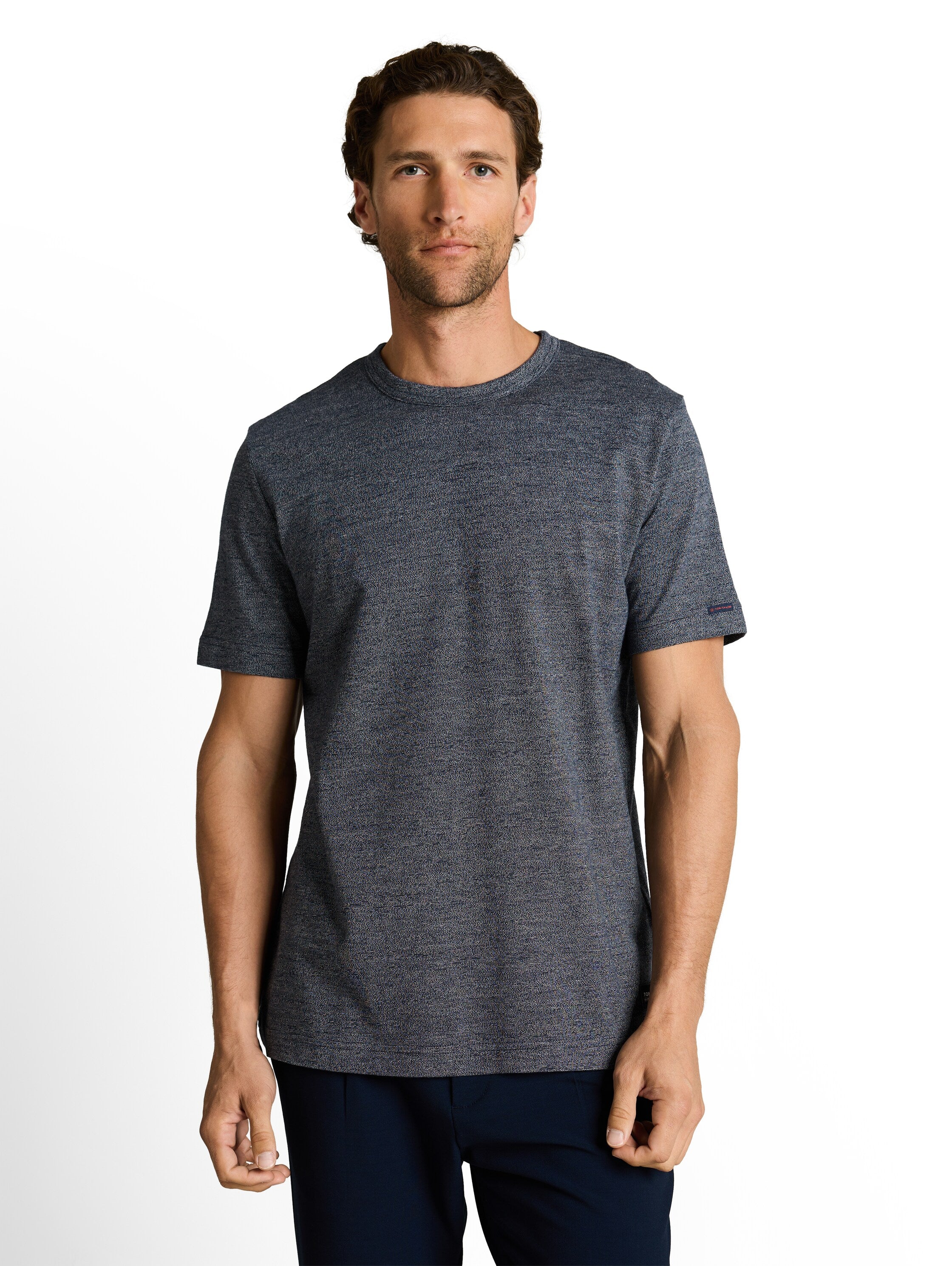 Tom Tailor Herren T-Shirts kurz Navy Gardenia W
