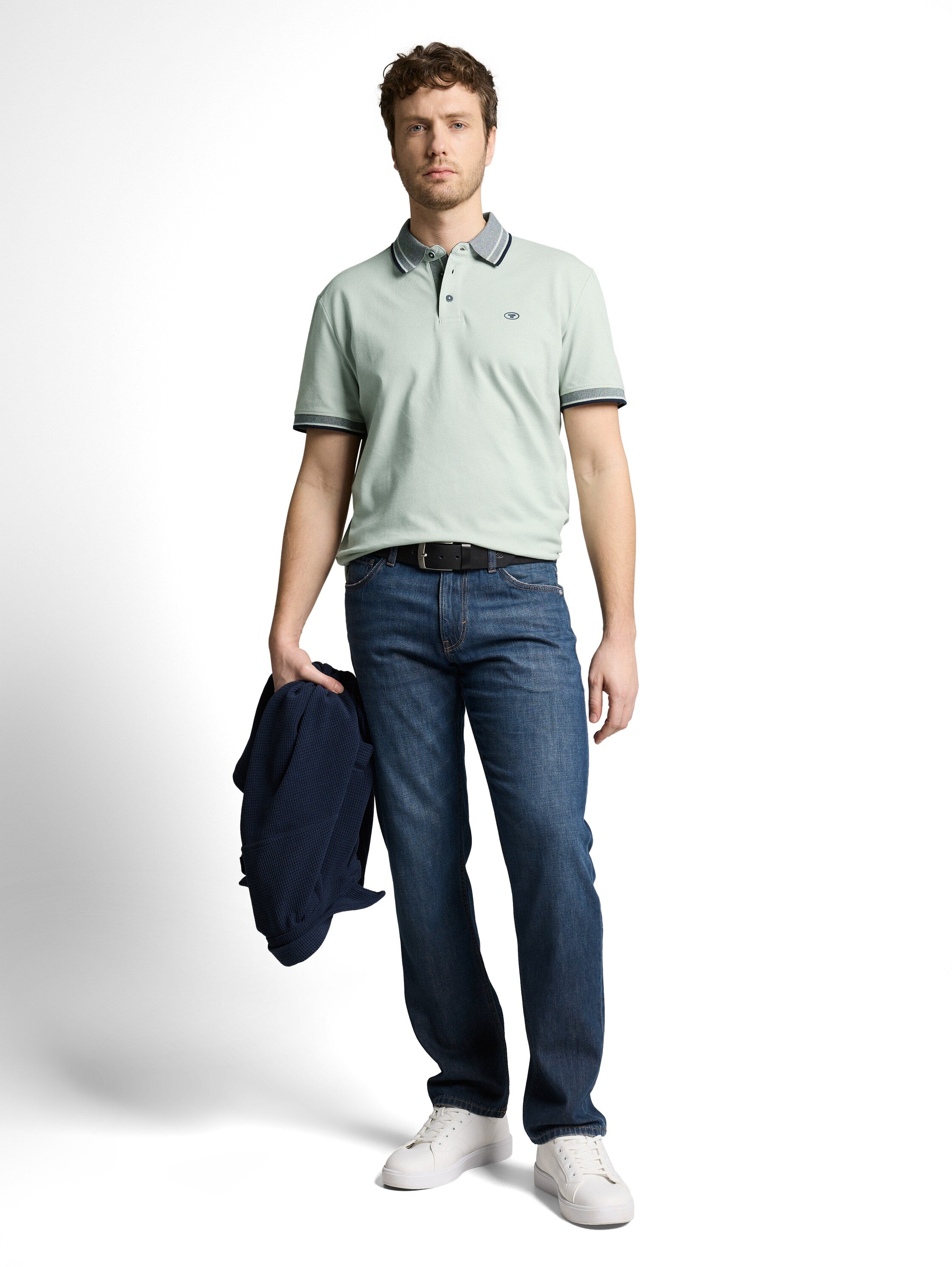 Tom Tailor Herren Polo-Shirts Soft Greyish Gr