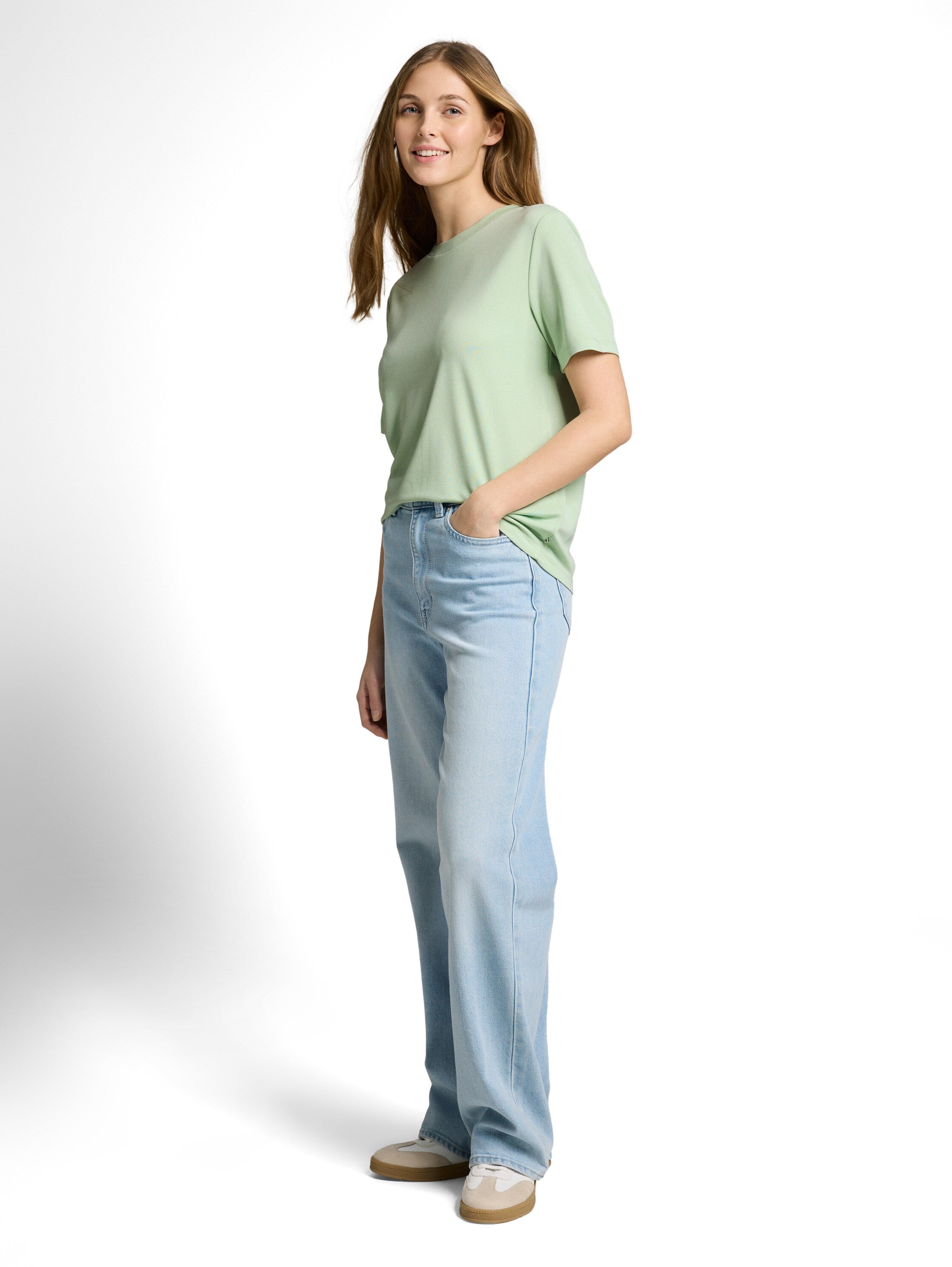 Tom Tailor denim Damen T-Shirts Light Matcha Gr