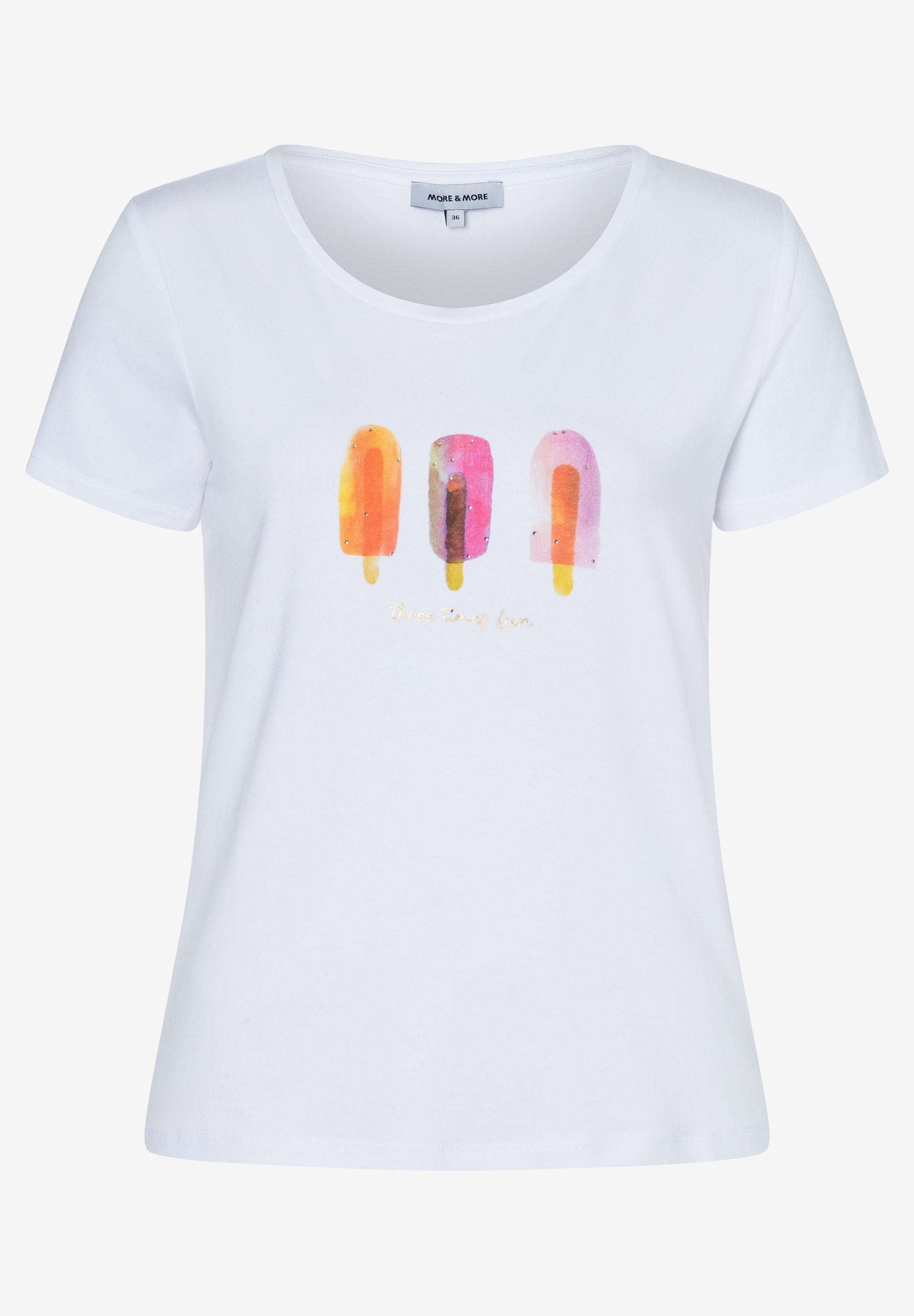 More & More Damen T-Shirts  White