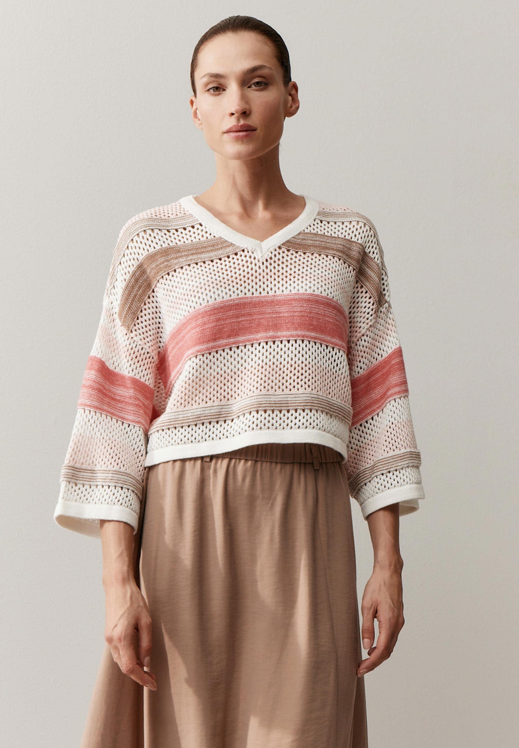 More & More Damen Pullover Striped Kn