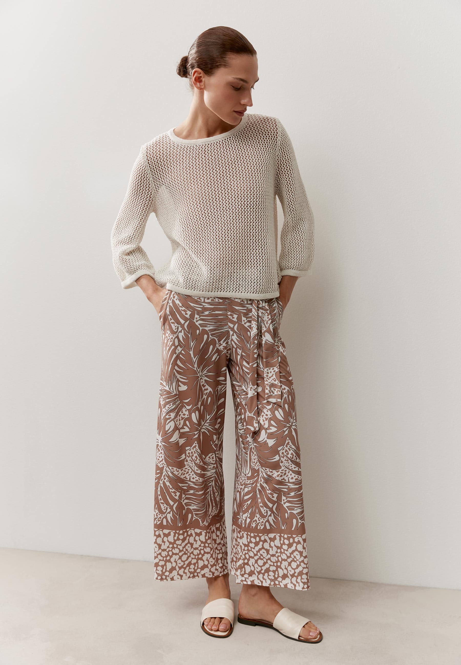 More & More Damen Hosen Twotone Le