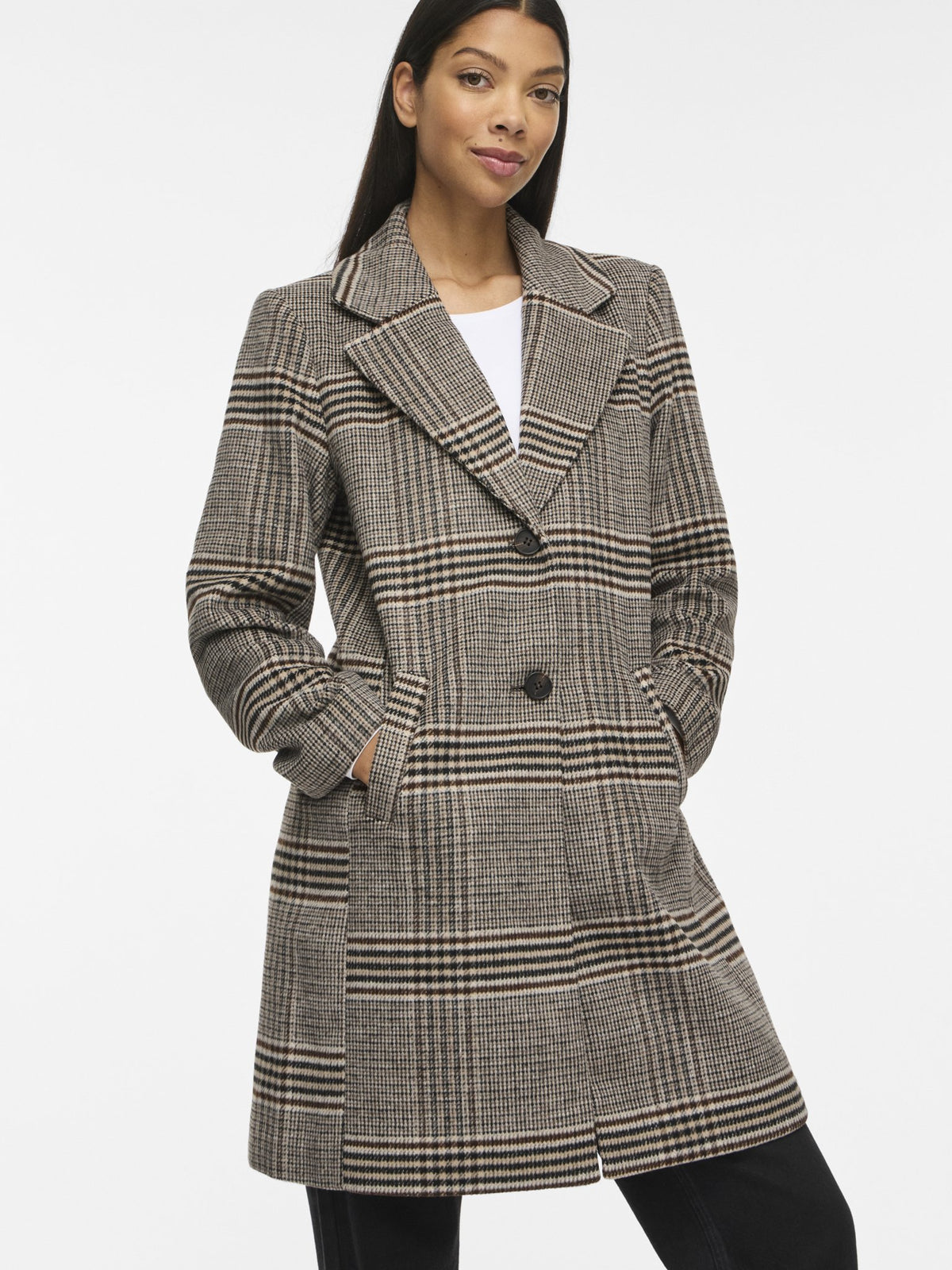 Vila Damen Mantel Coffee Bean/Ann
