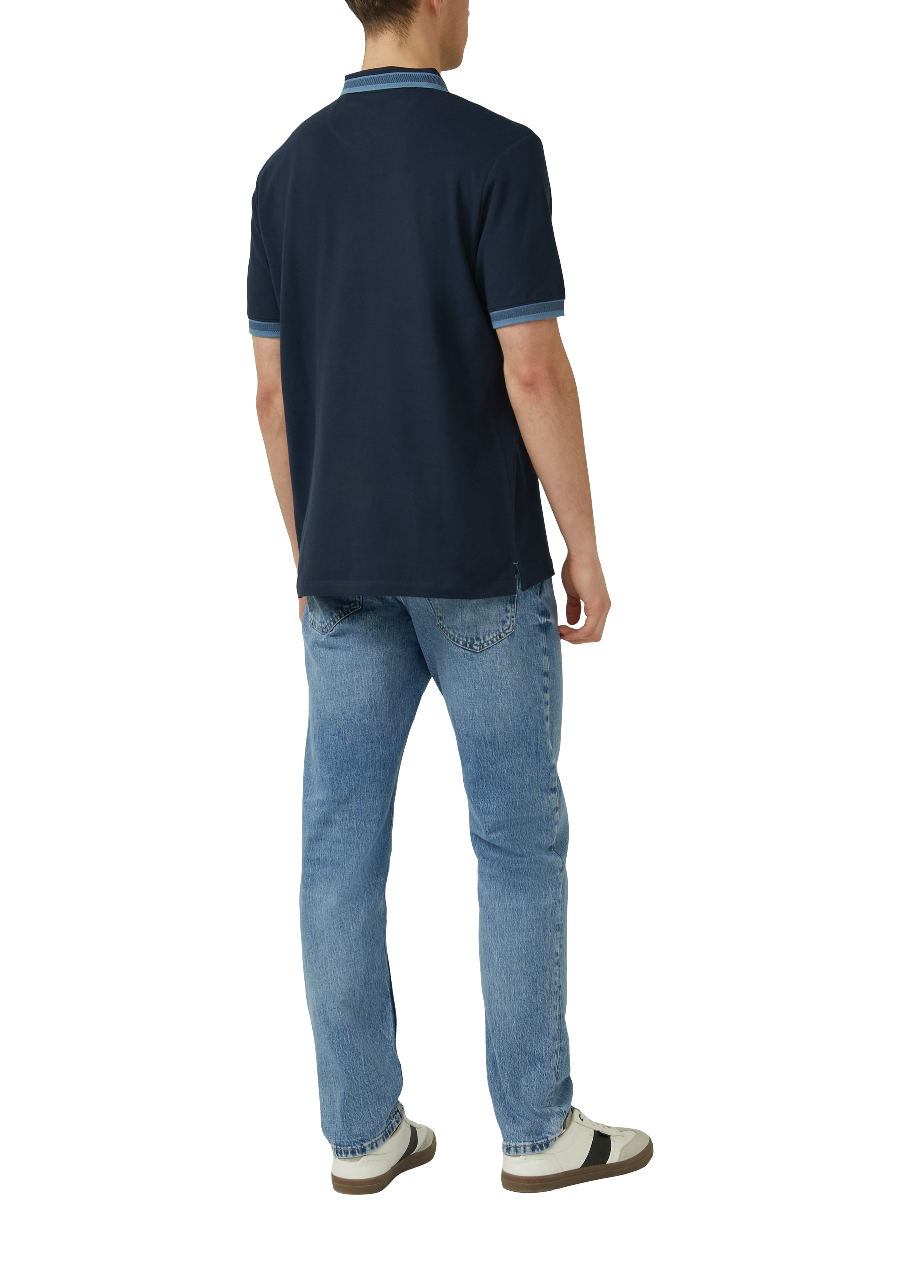 S. Oliver red Herren Polo-Shirts Blue