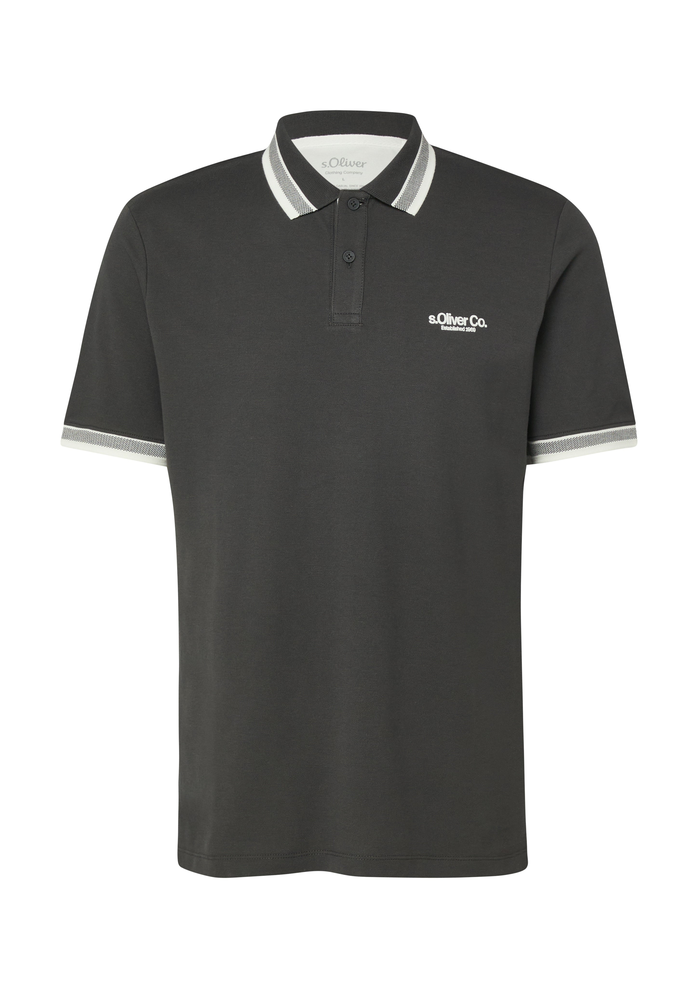 S. Oliver red Herren Polo-Shirts Grey/Black