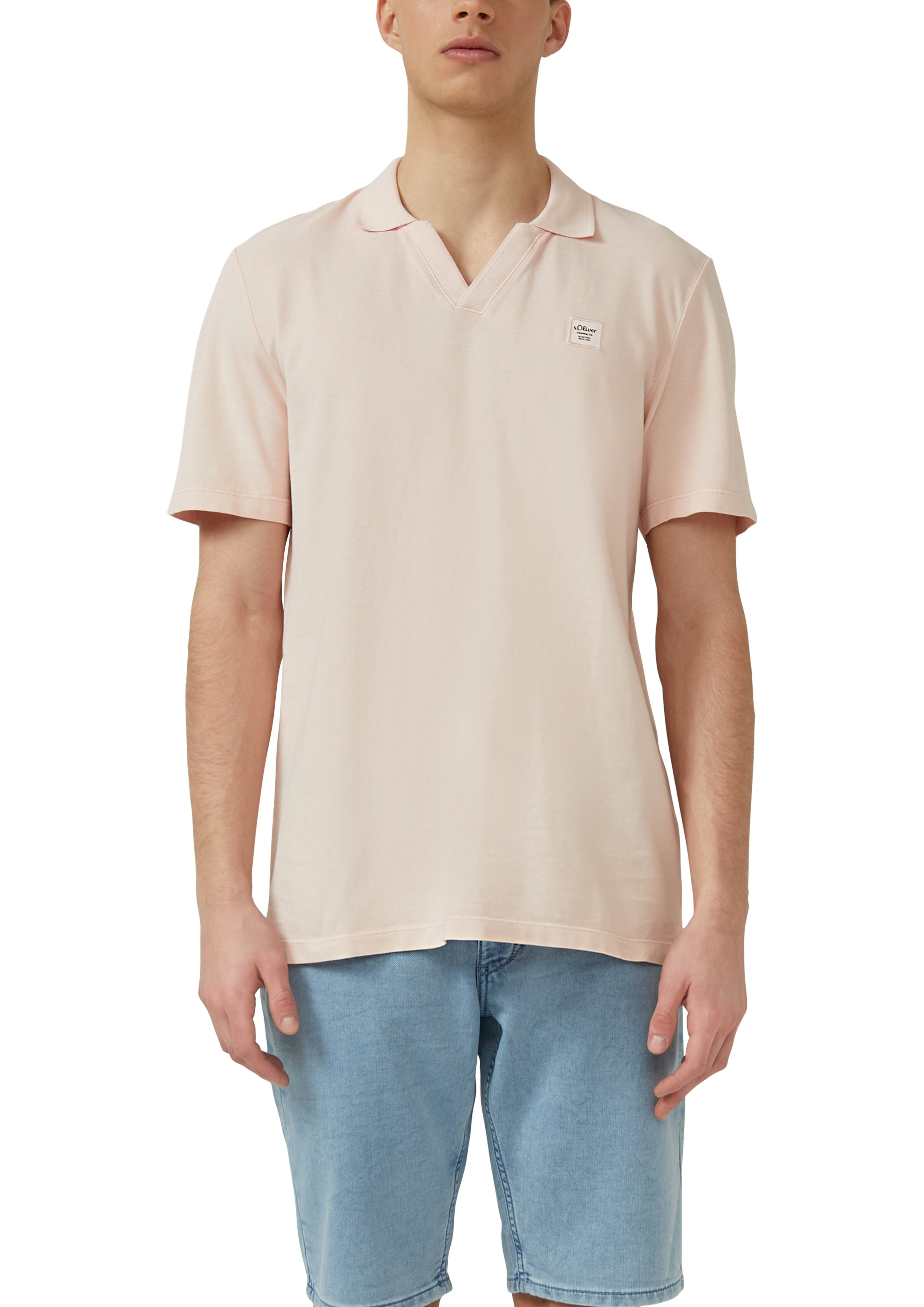 S. Oliver red Herren Polo-Shirts Lilac/Pink