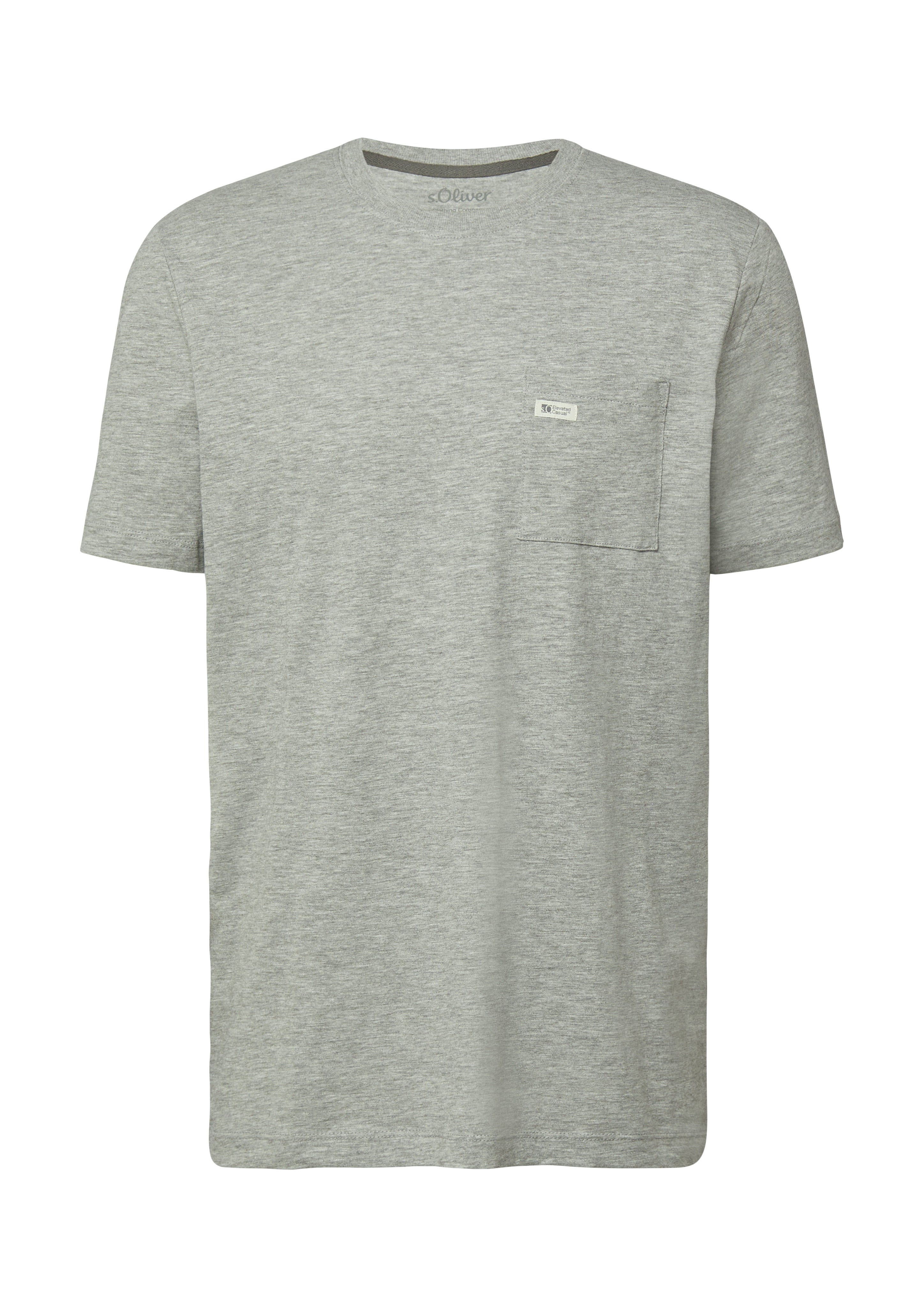 S. Oliver red Herren T-Shirts kurz Grey/Black