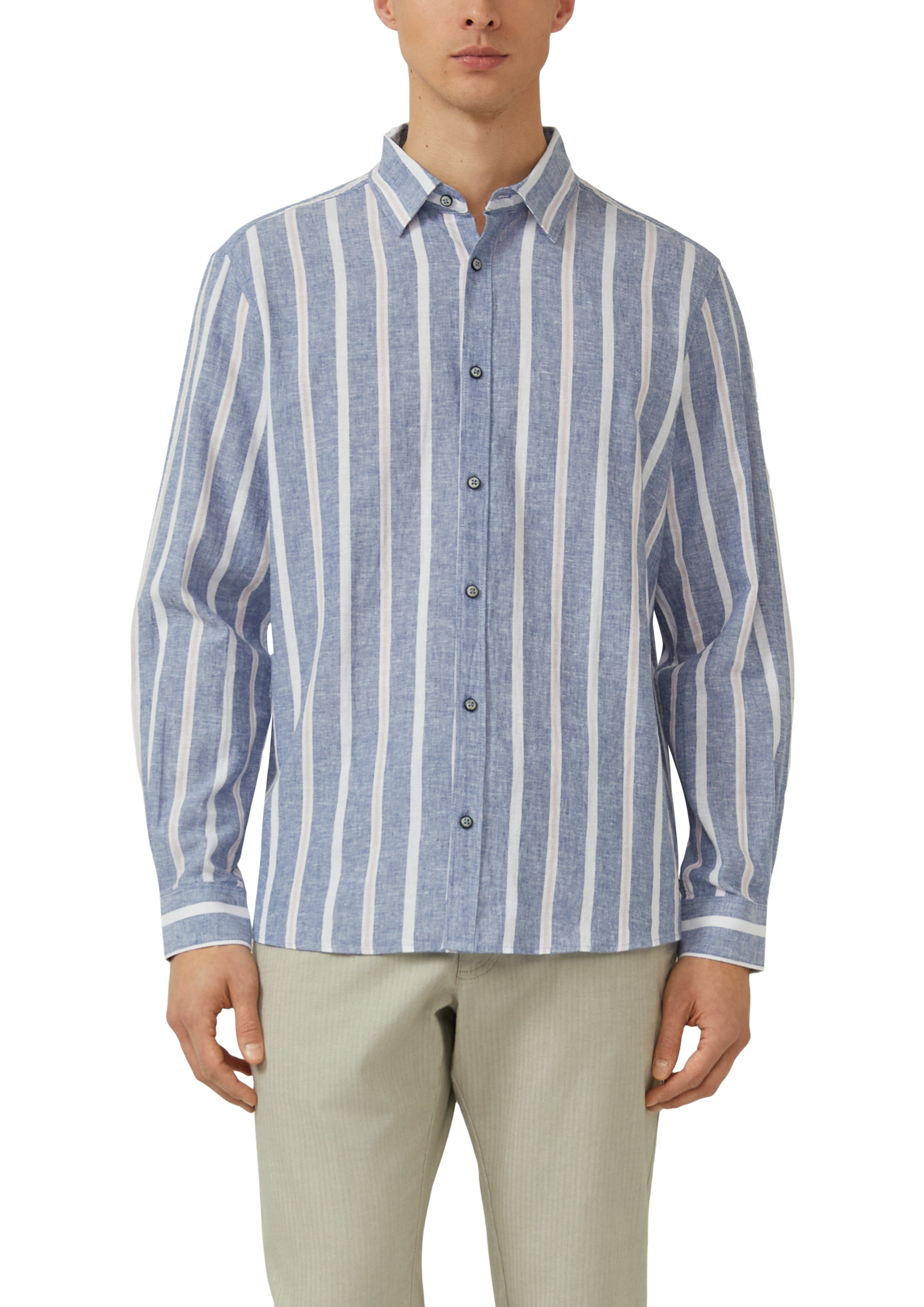 S. Oliver red Herren Hemden lang Blue