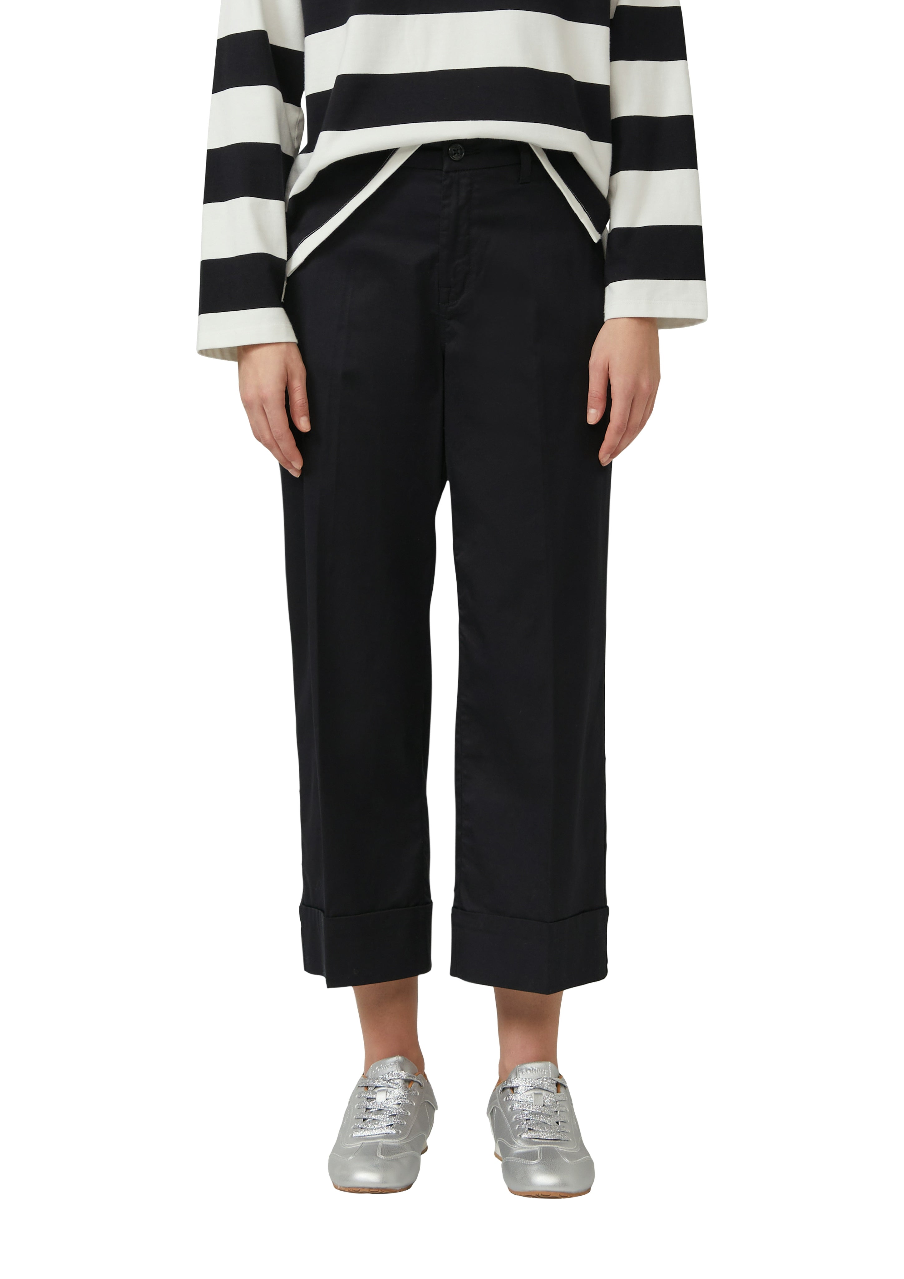 S. Oliver red Damen Hosen Grey/Black