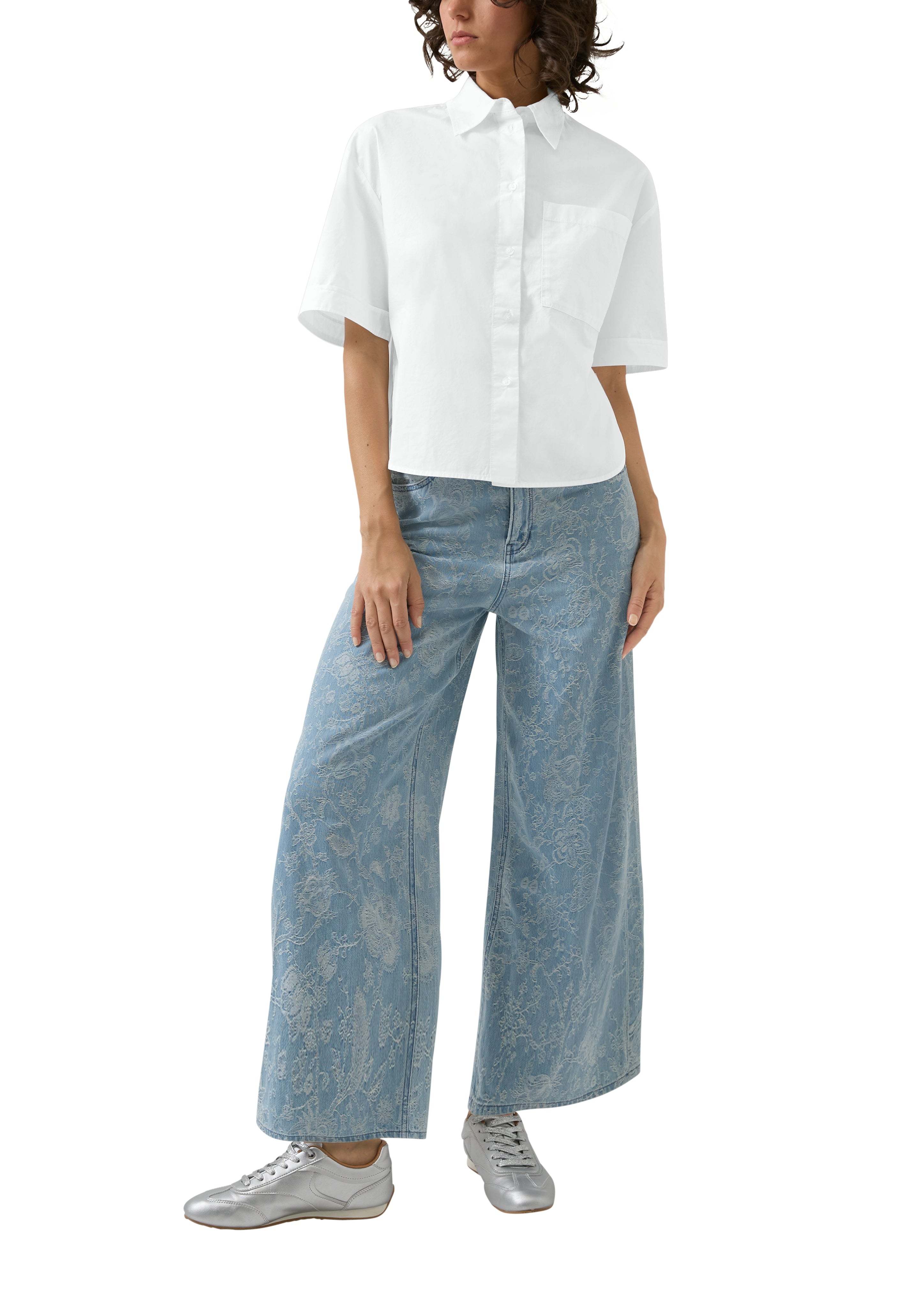 S. Oliver red Damen Blusen White