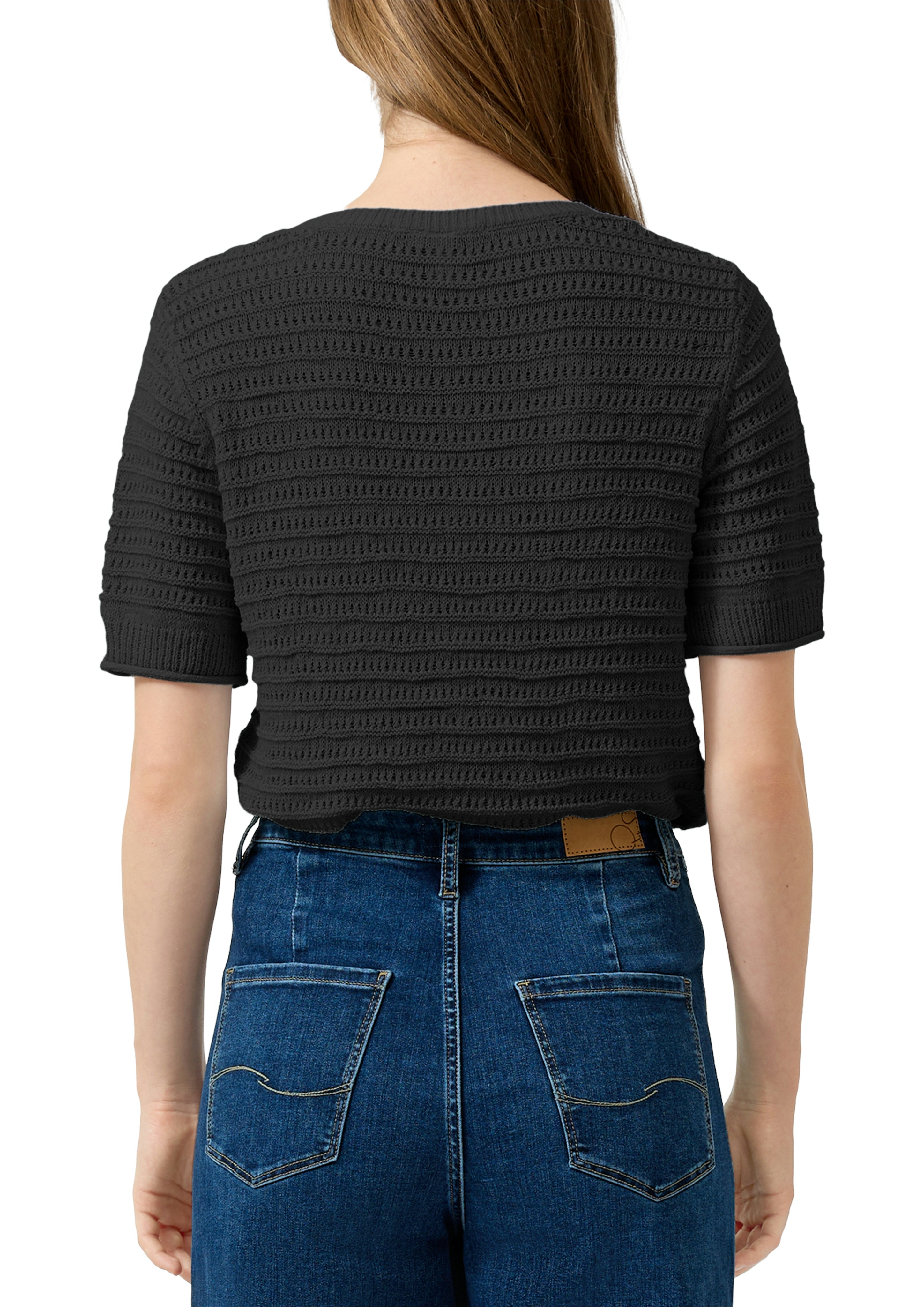 QS by S.Oliver Damen Pullover Grey/Black