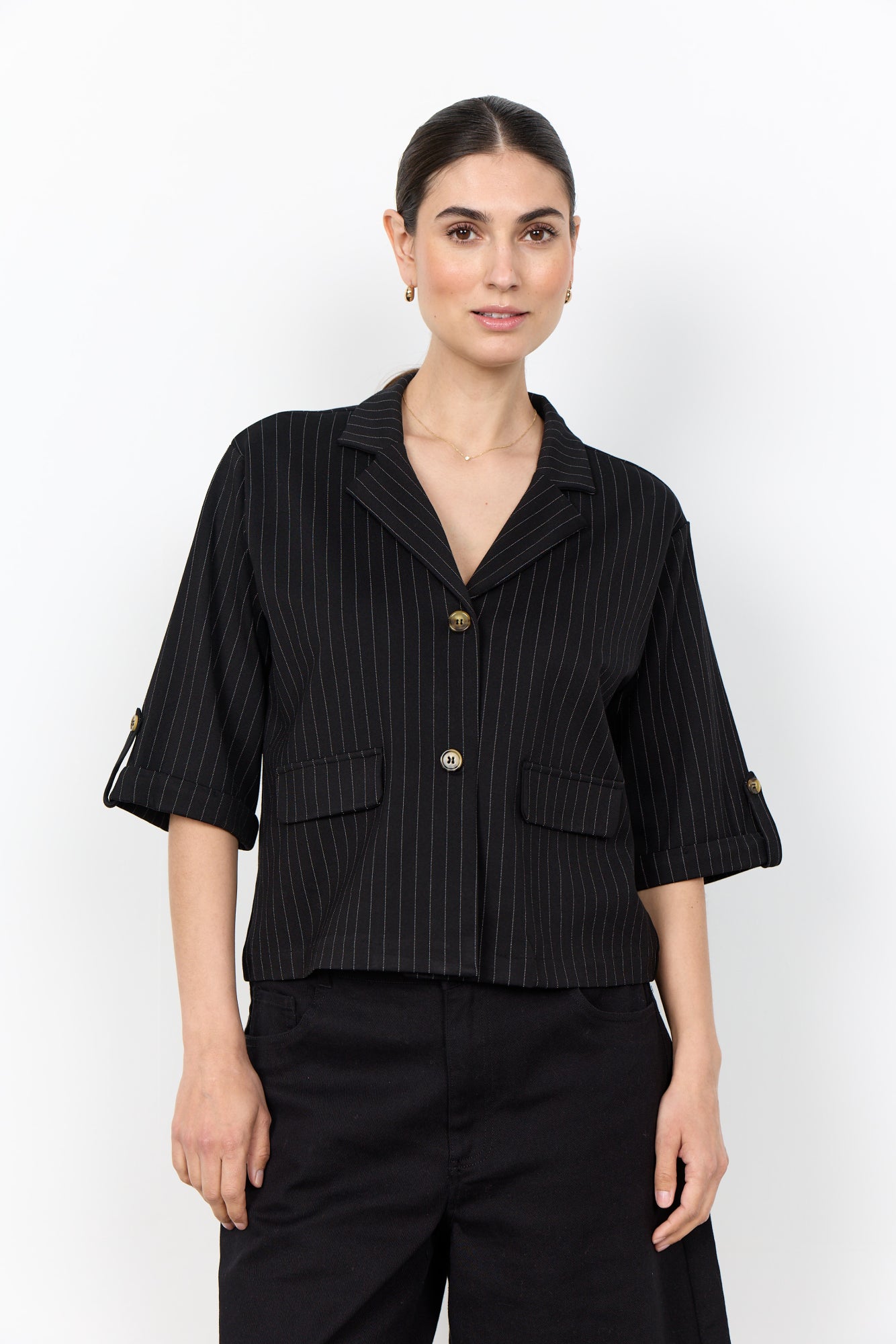 Soya Concept Damen Jacken Black Combi