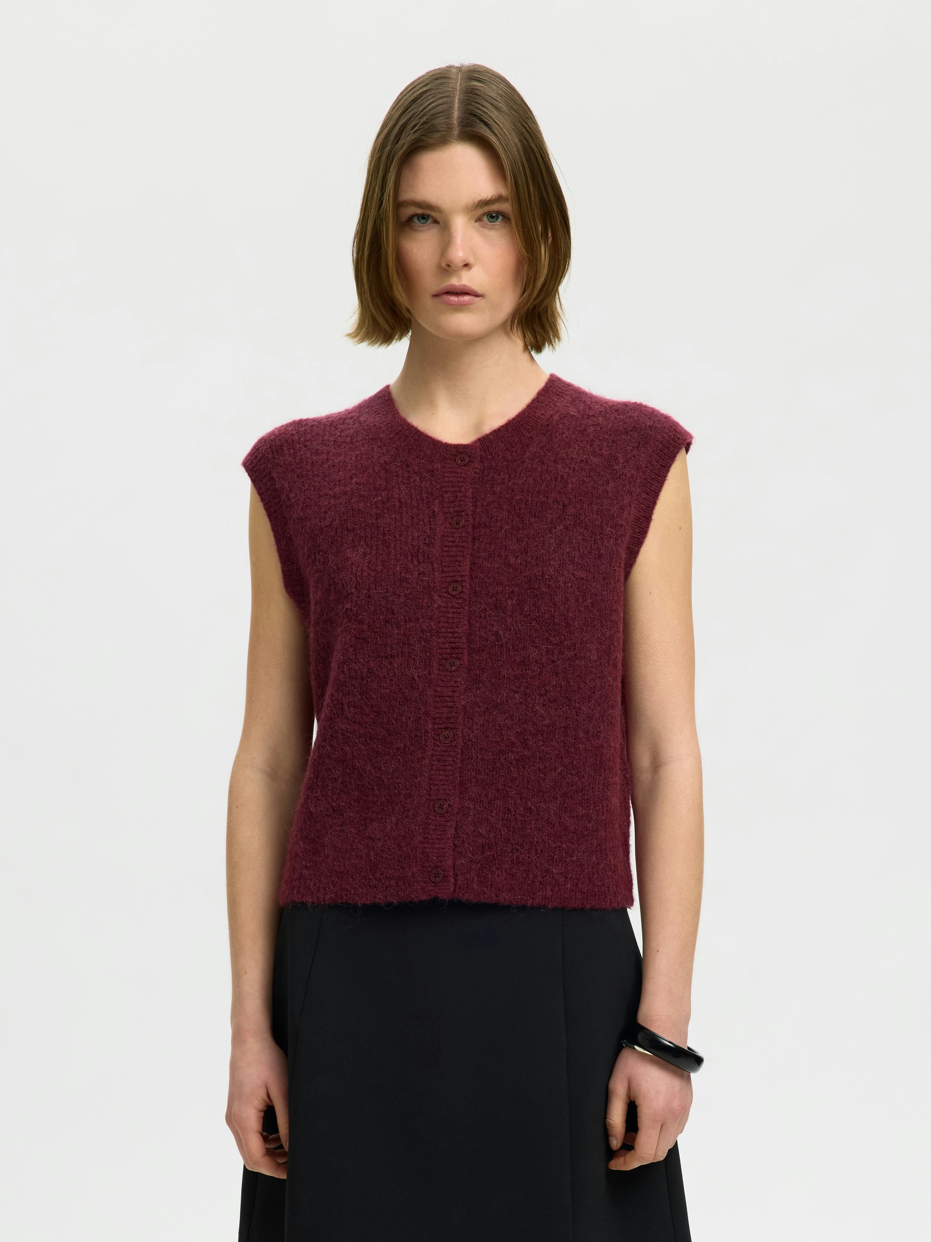 Selected Femme Damen Pullover Tawny Port/Mela