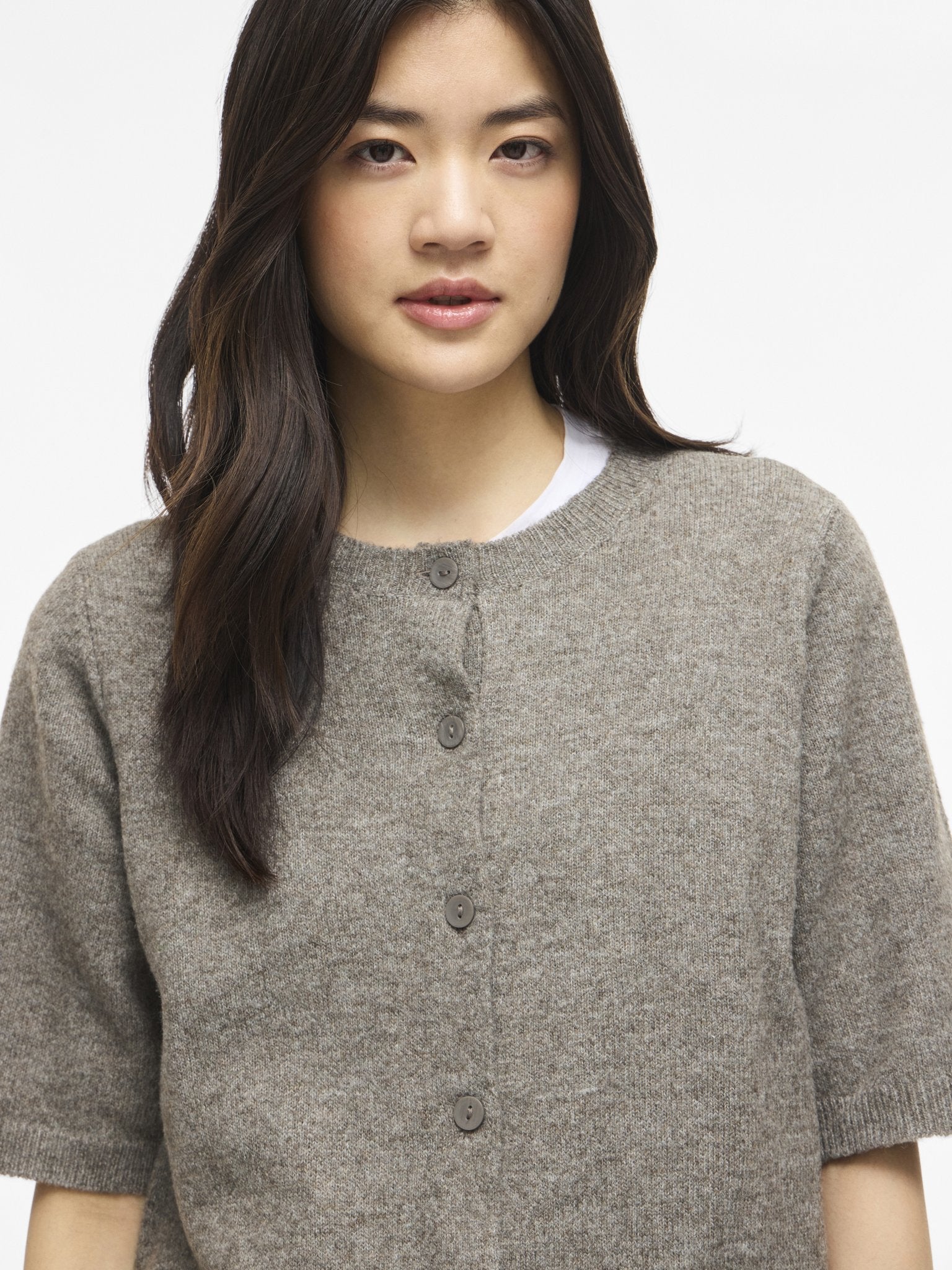 Vila Damen Strickjacken Falcon/Melange
