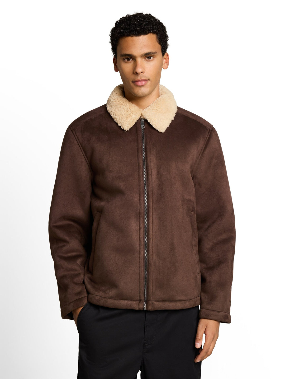 Tom Tailor denim Herren Lederjacken Cool Dark Brown