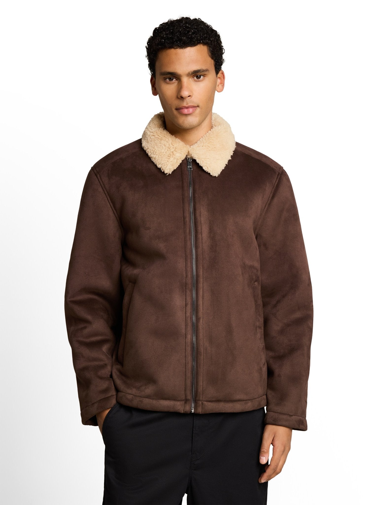 Tom Tailor denim Herren Lederjacken Cool Dark Brown