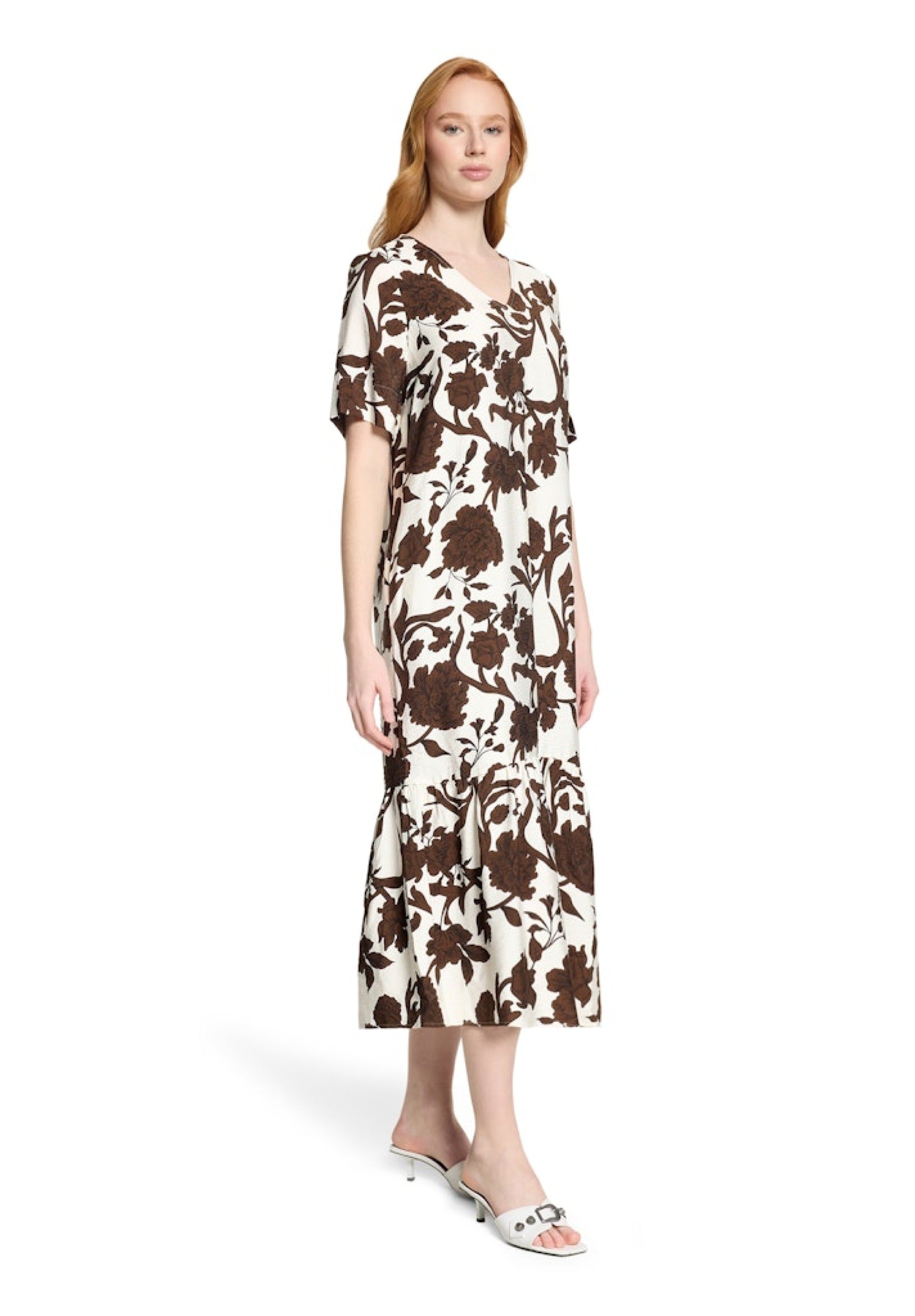 Cartoon Damen Kleider Cream/Brown