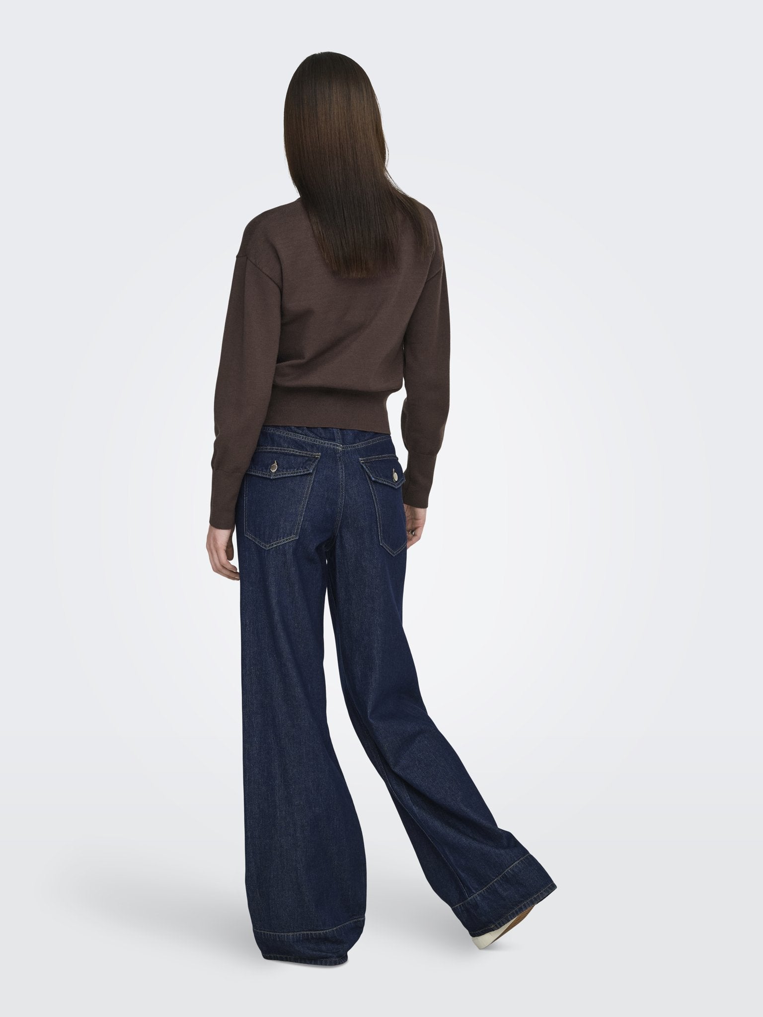 Only Damen Strickjacken Seal Brown/Dtm