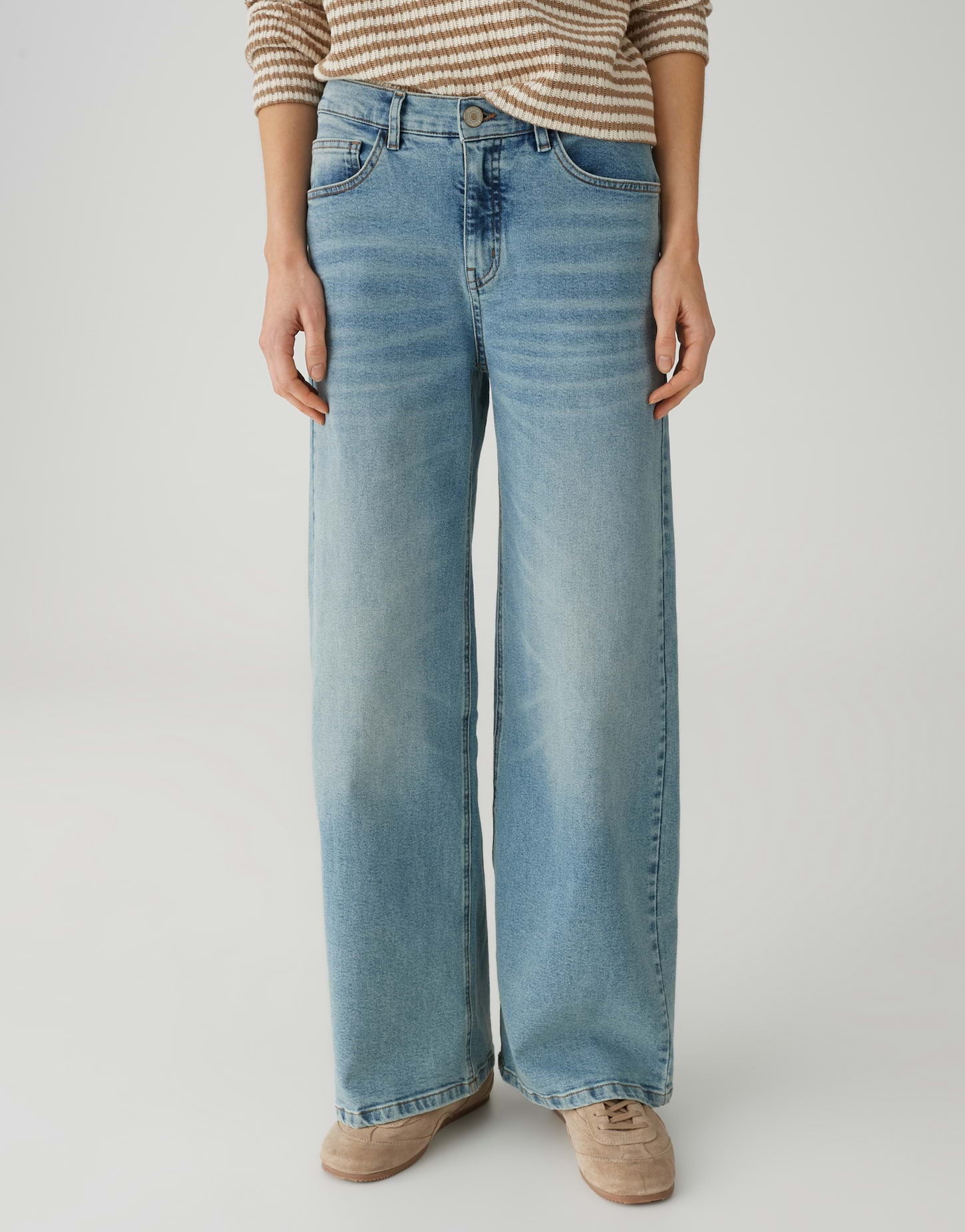 Opus Damen Jeans Light Retro Blu