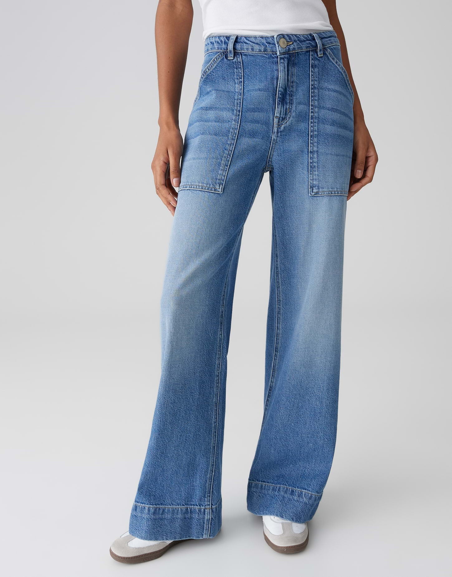Opus Damen Jeans Mid Comfy Blue
