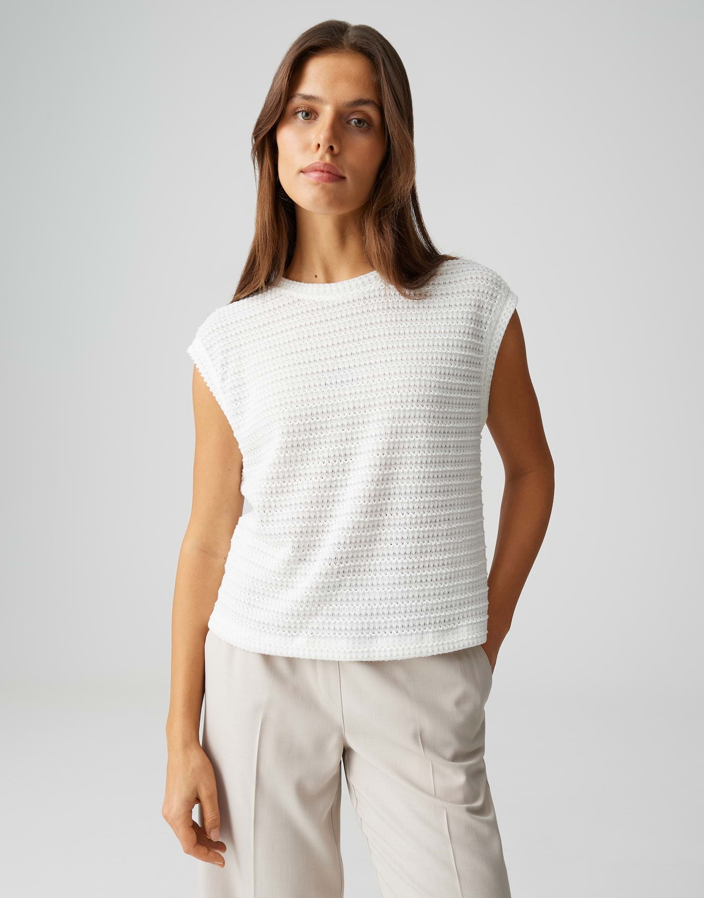 Opus Damen T-Shirts Milk