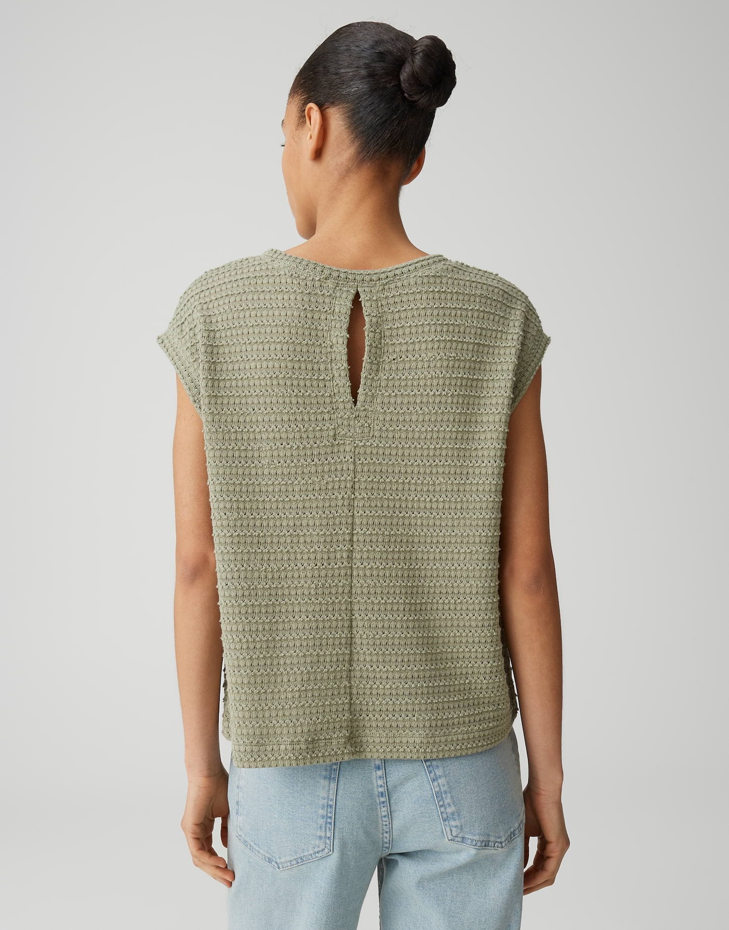 Opus Damen T-Shirts Pale Olive