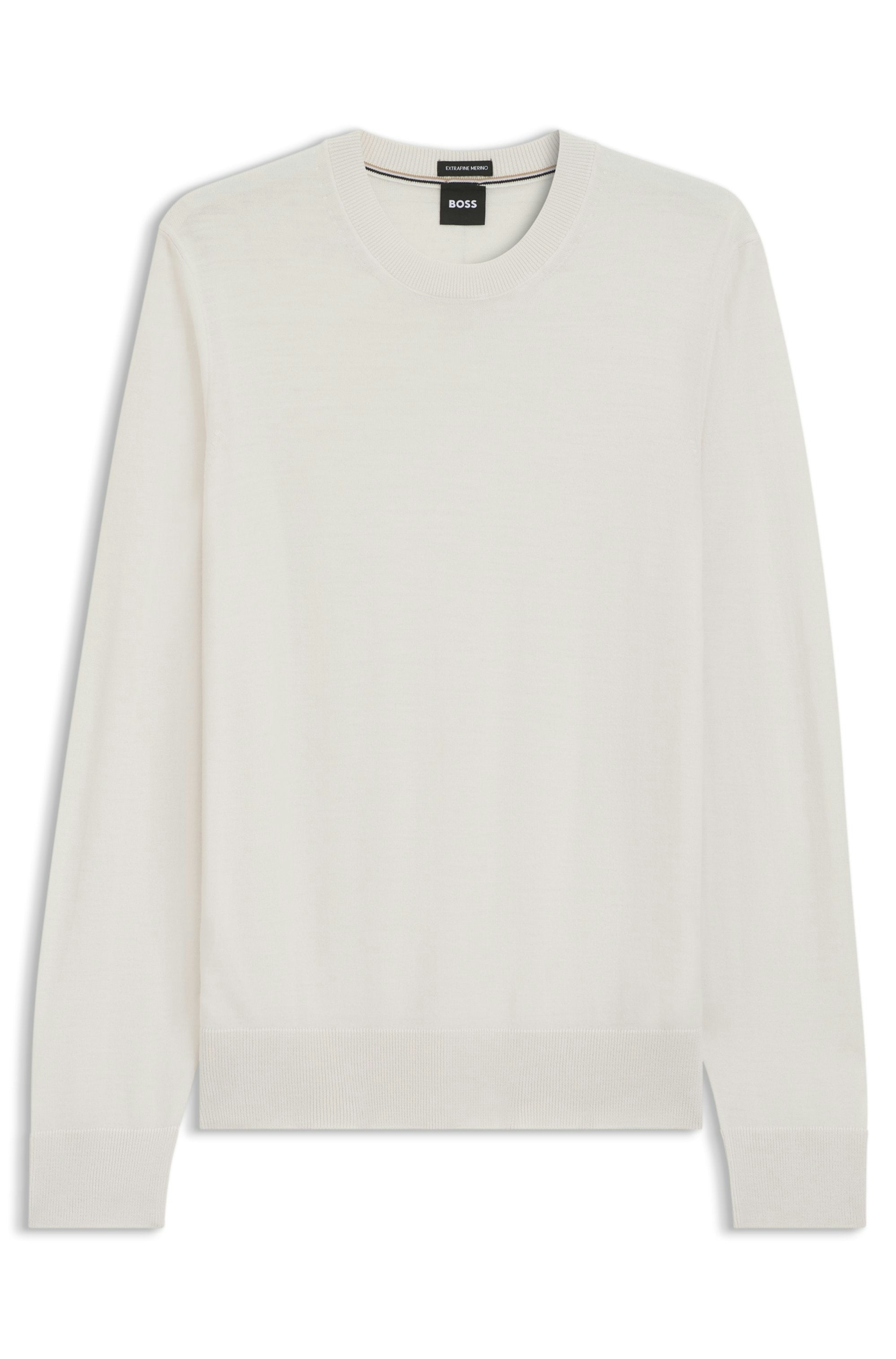 Boss Herren Pullover  Open White