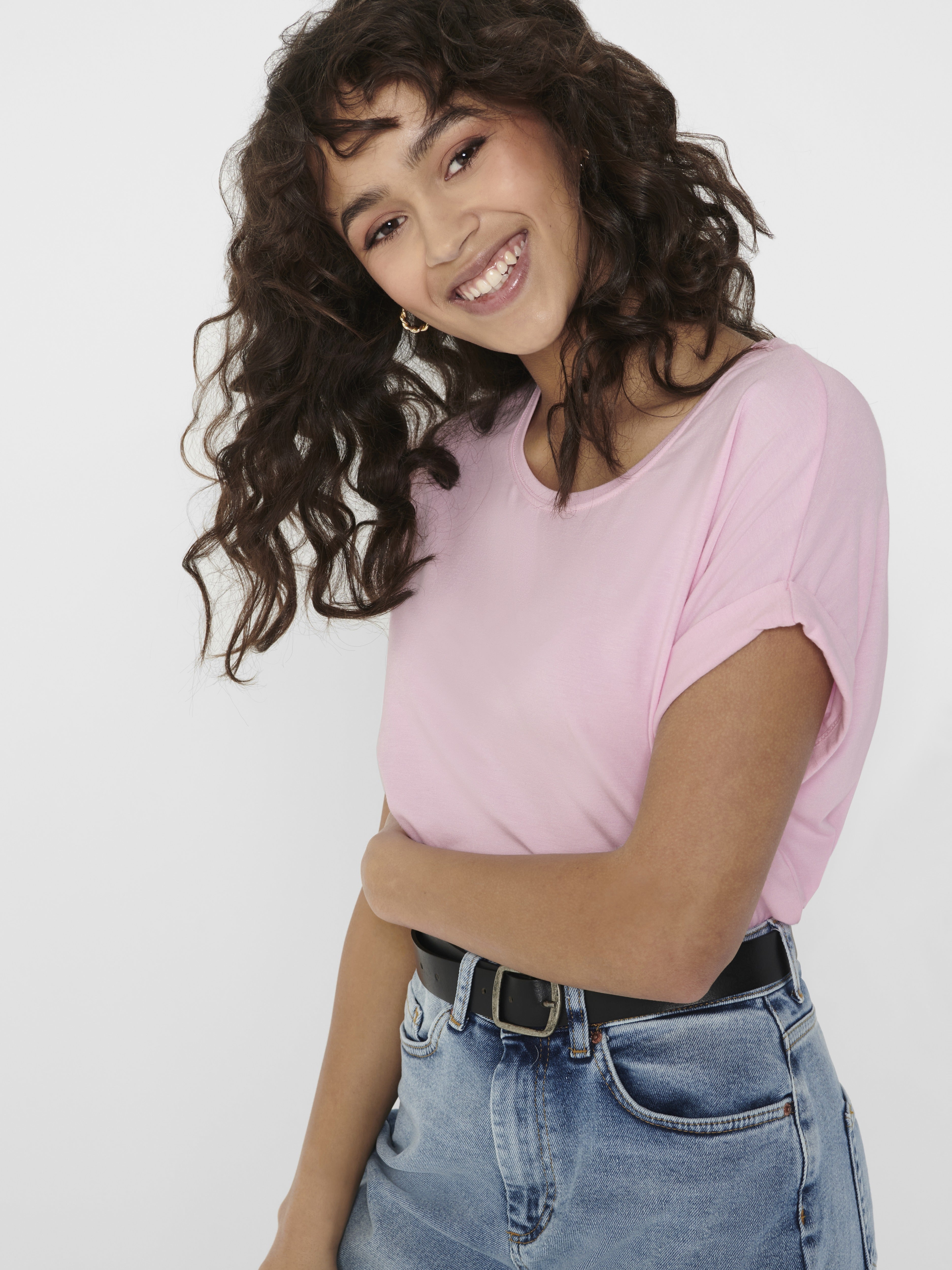 only Damen T-Shirts Pink Lady