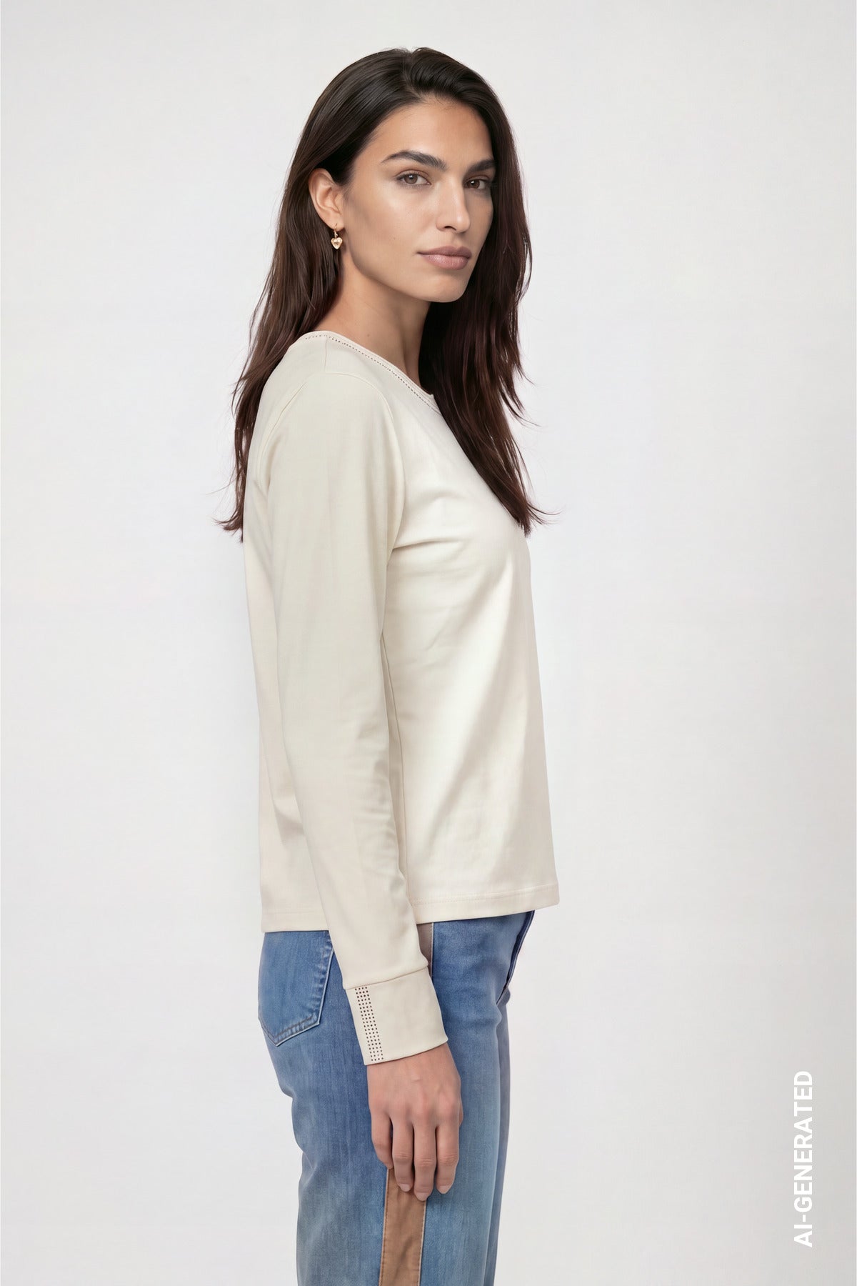 Monari Damen T-Shirts Antique Whi