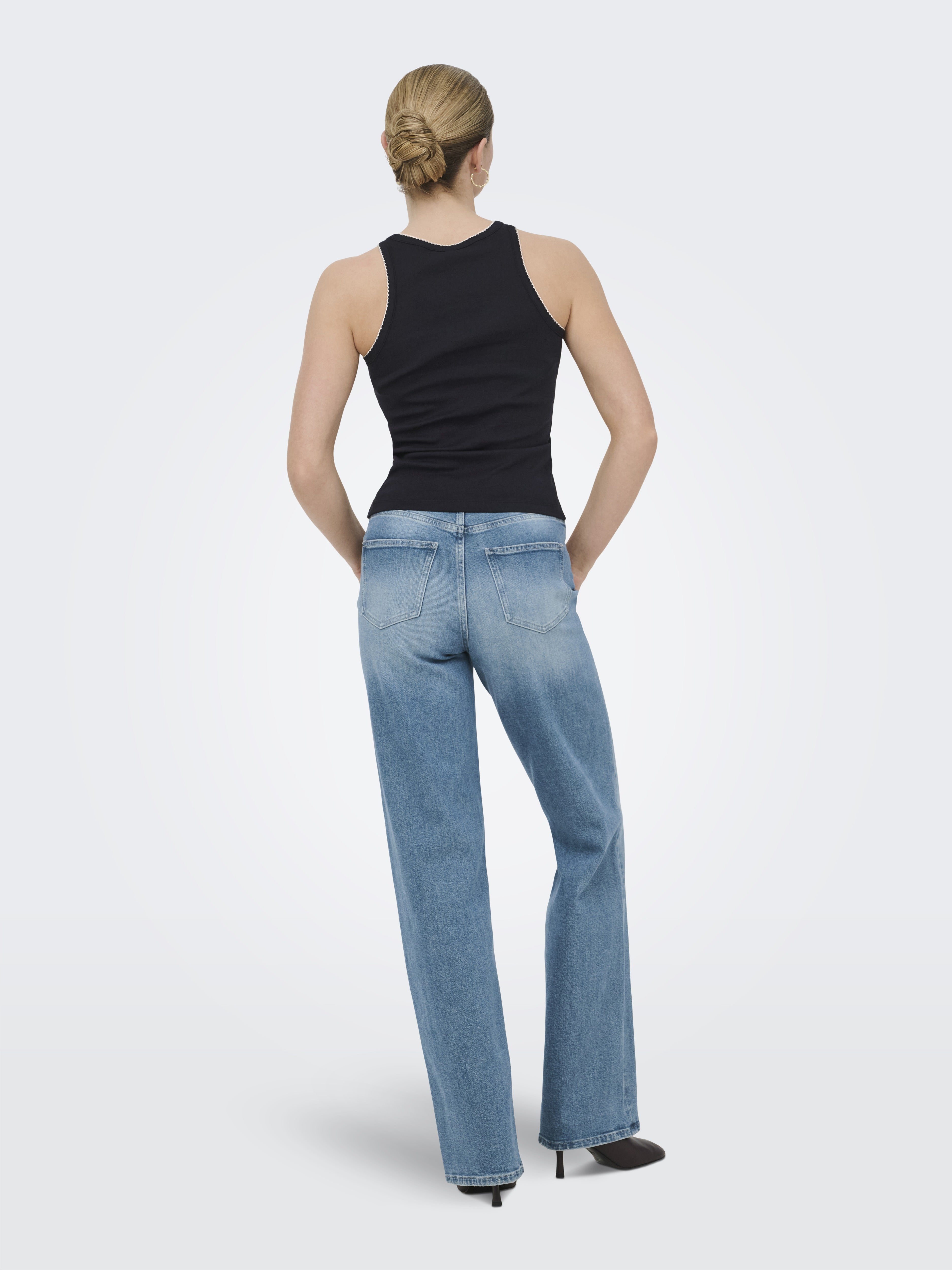 Only Damen Tops Black/Stitch Bi