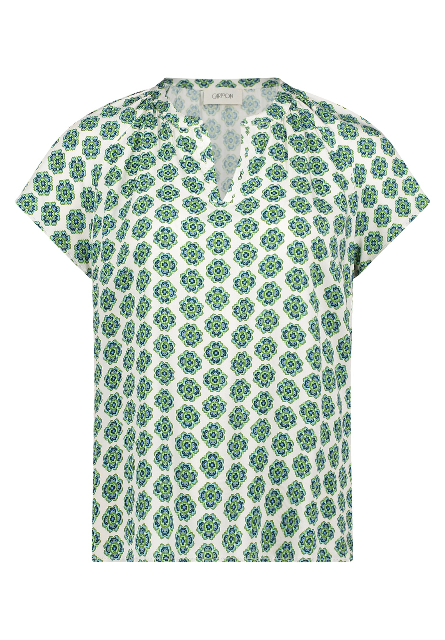 Cartoon Damen Blusen Green/Blue