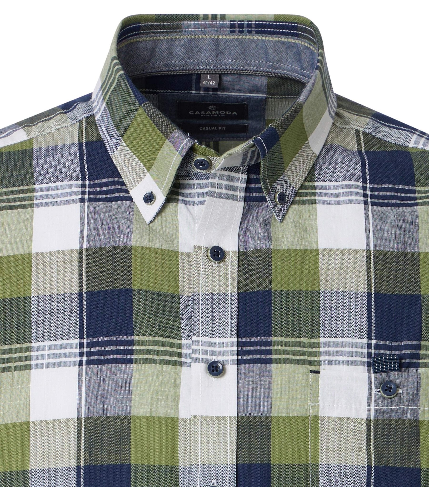 Casa Moda Herren Hemden kurz  Gruen