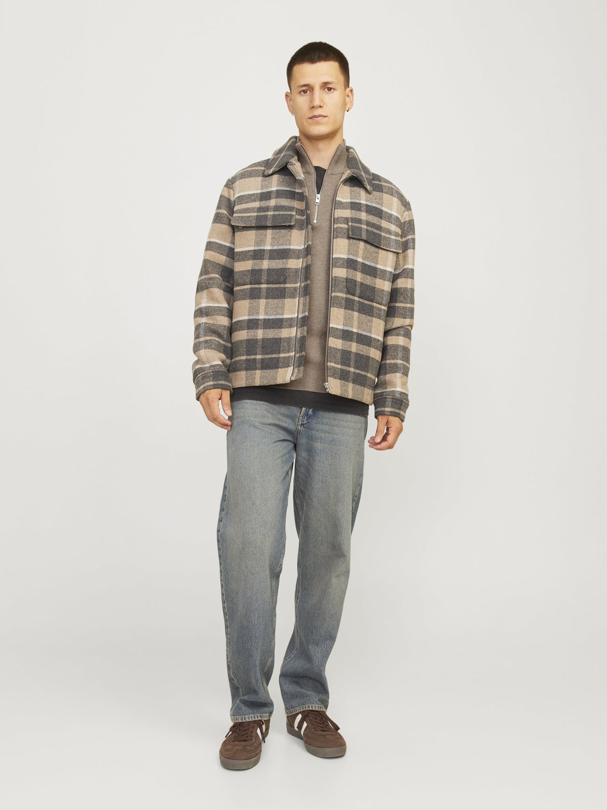 Jack & Jones Herren Pullover Greige/Melange