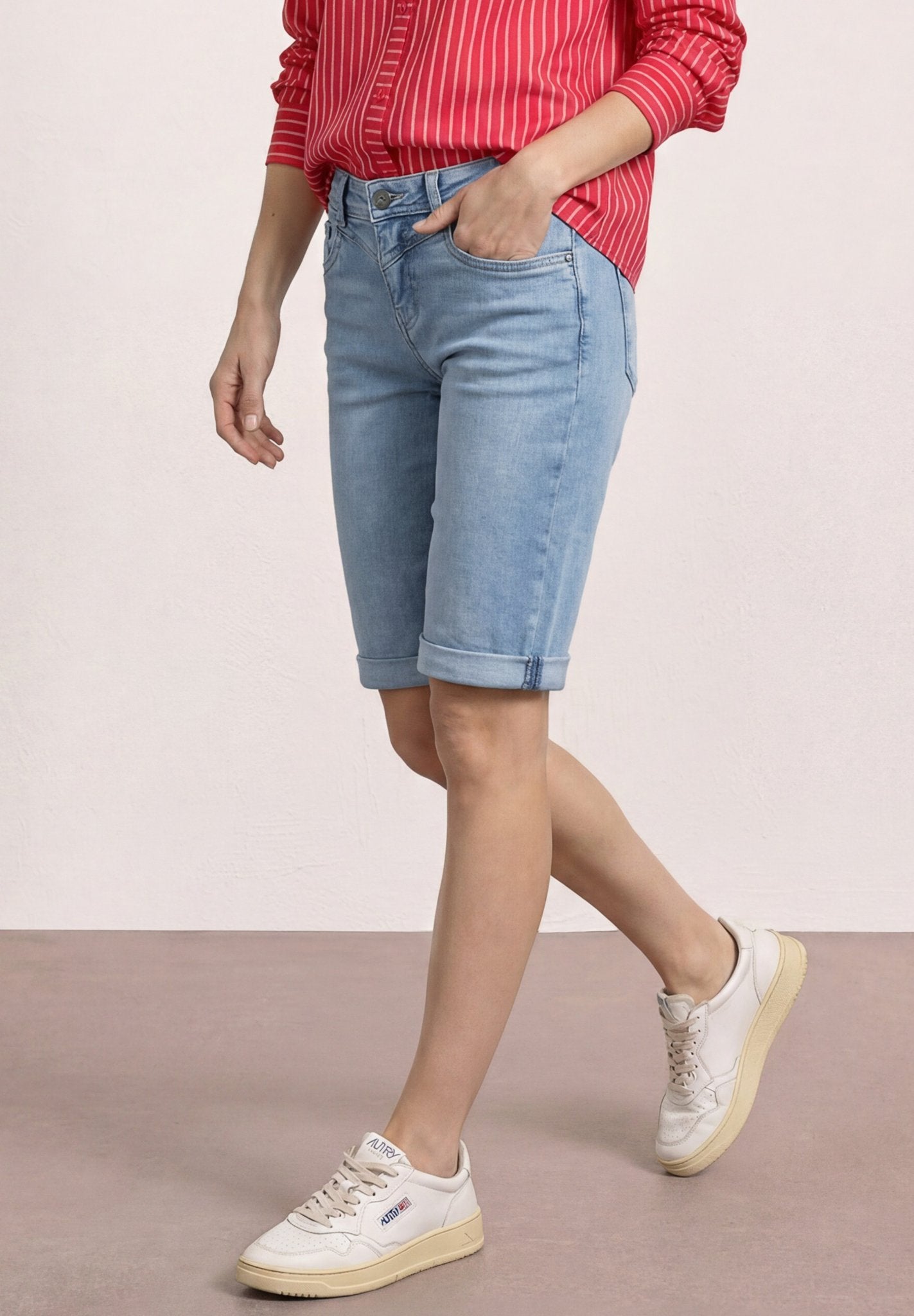 Street One Damen Hosen  Light Blu