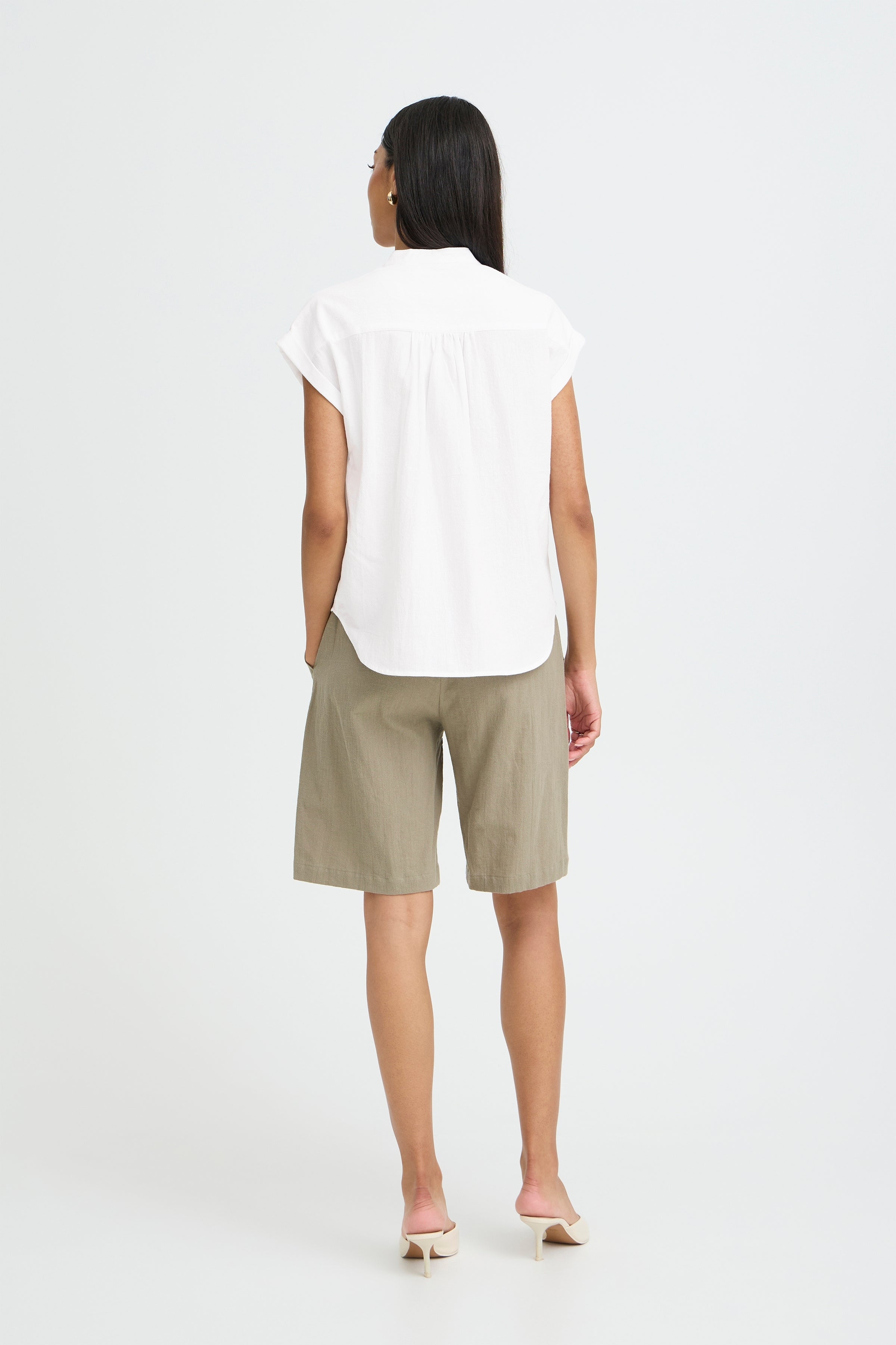 b.young Damen Blusen Optical White