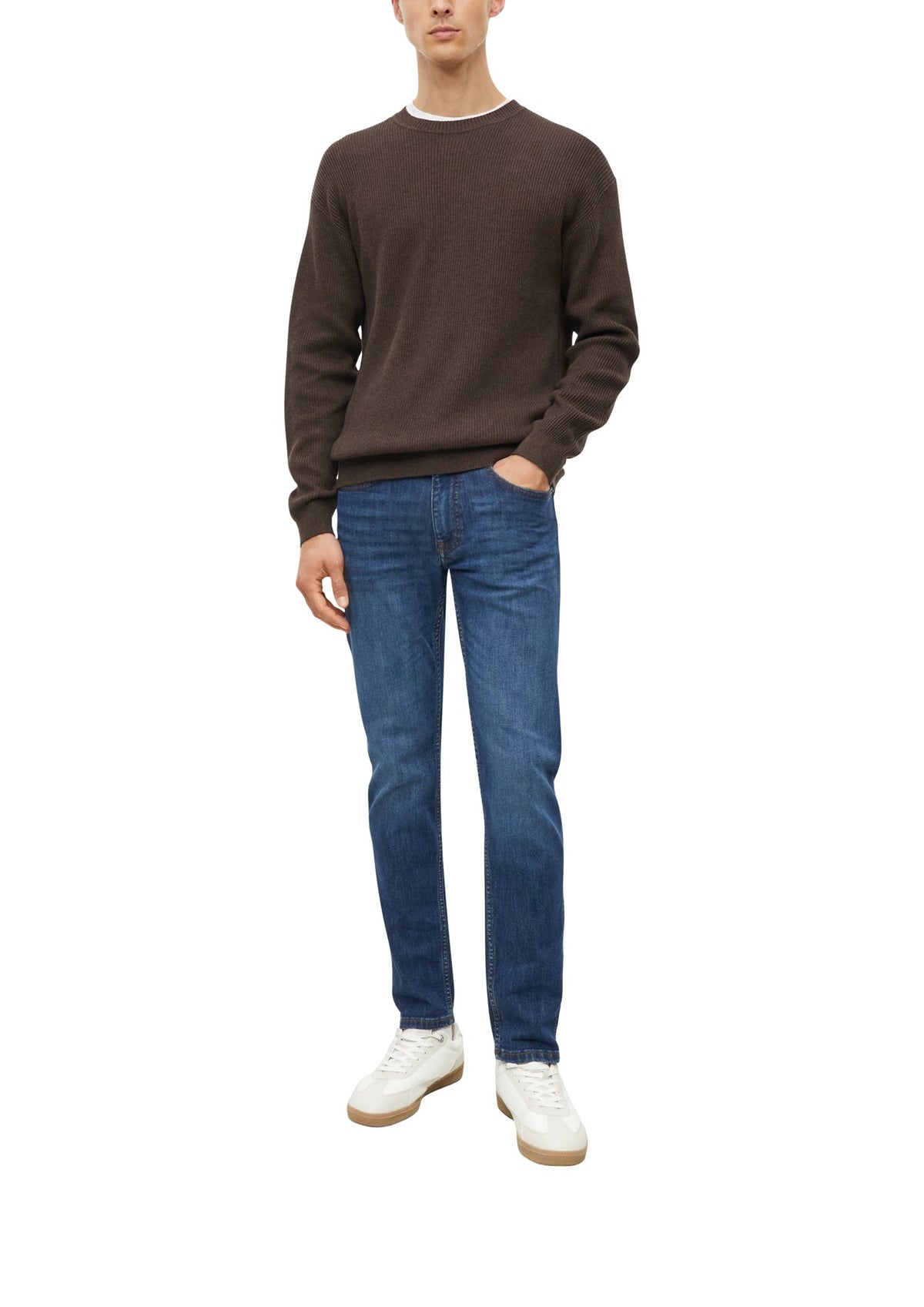S. Oliver red Herren Pullover W Brown