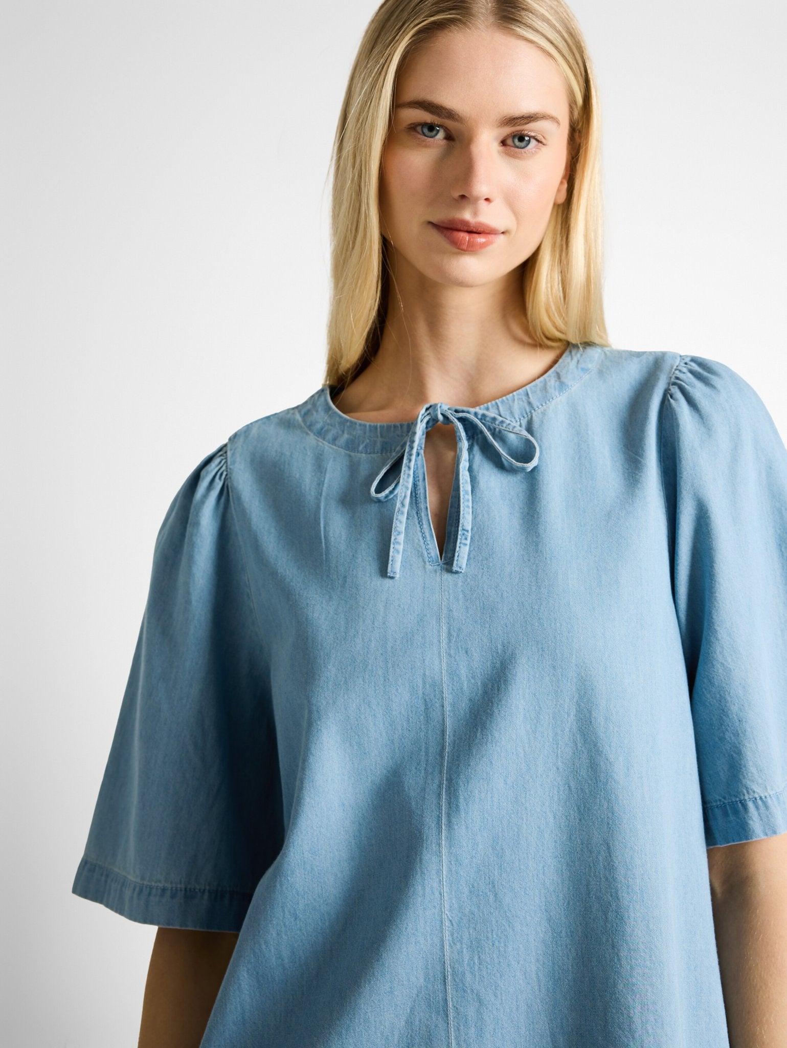 Tom Tailor denim Damen Kleider Clean Light Sto