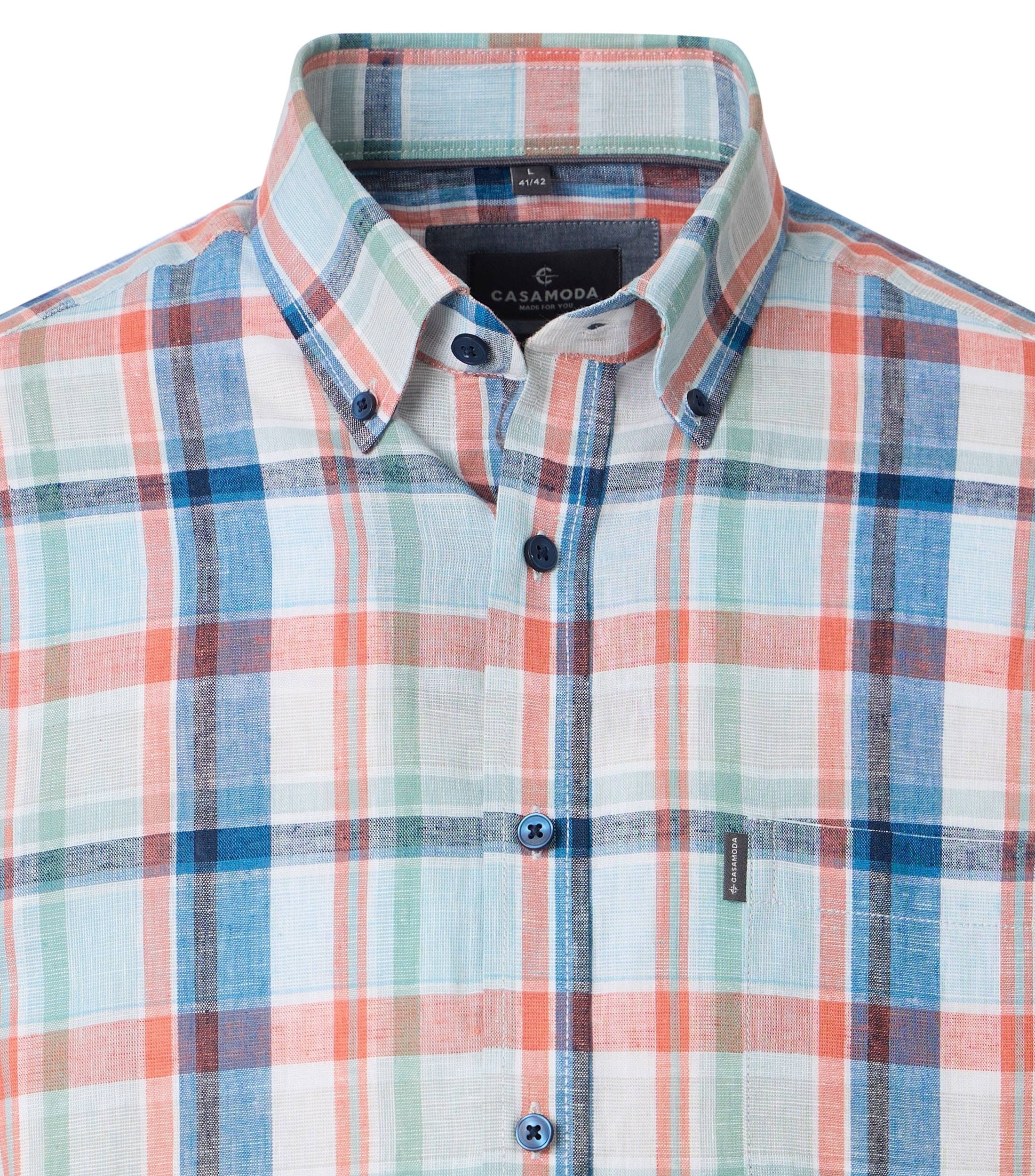 Casa Moda Herren Hemden kurz  Blau