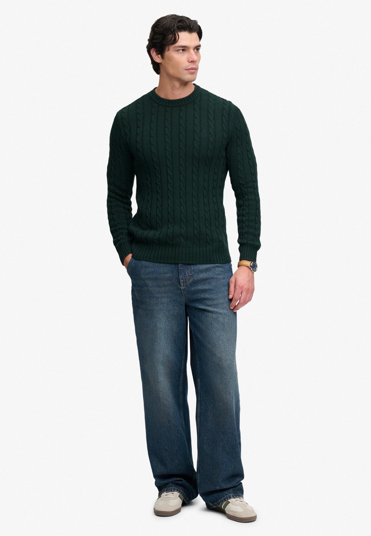 Superdry Herren Strickjacken Lx Quad Green