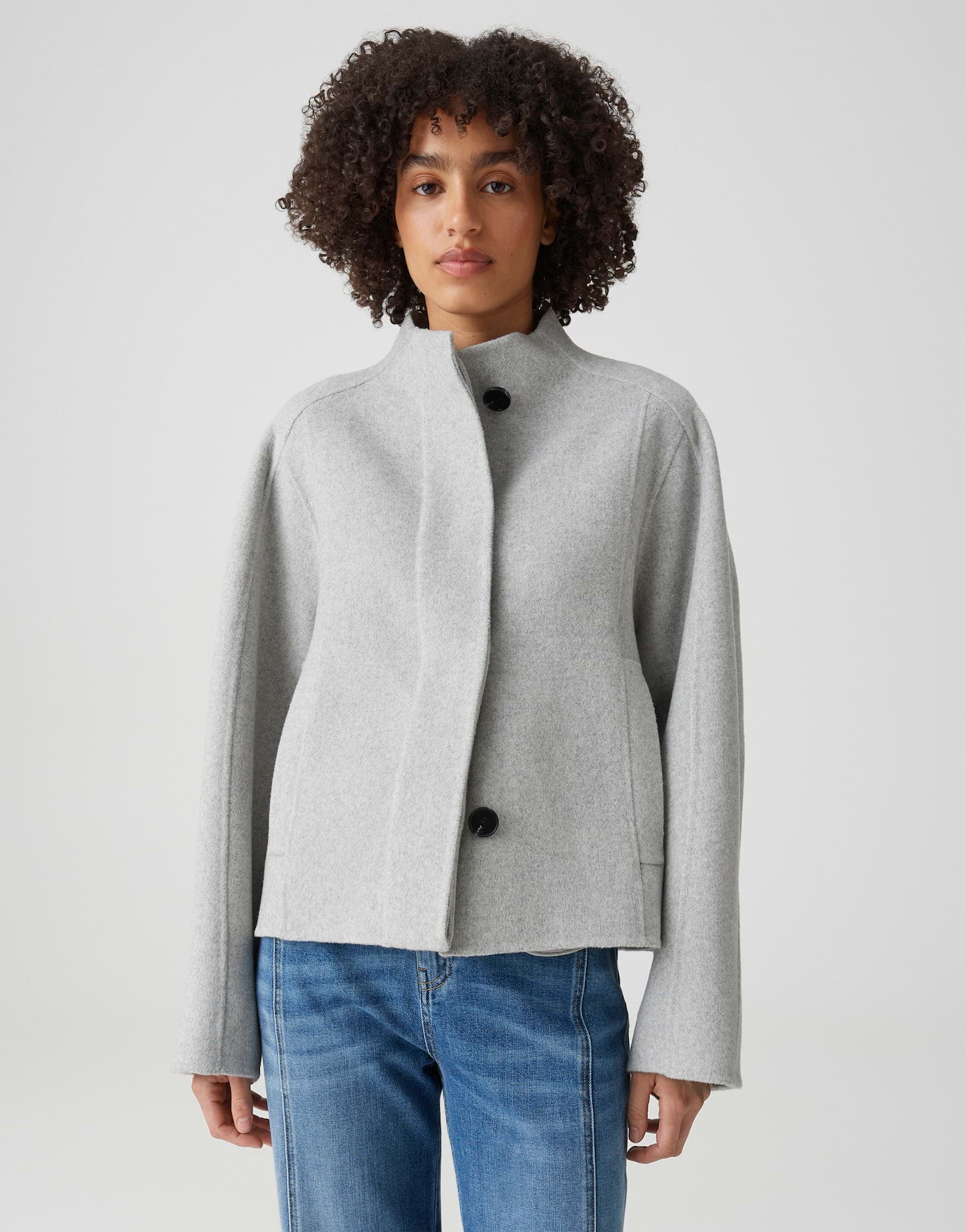 Opus Damen Jacken Hazy Fog Melang