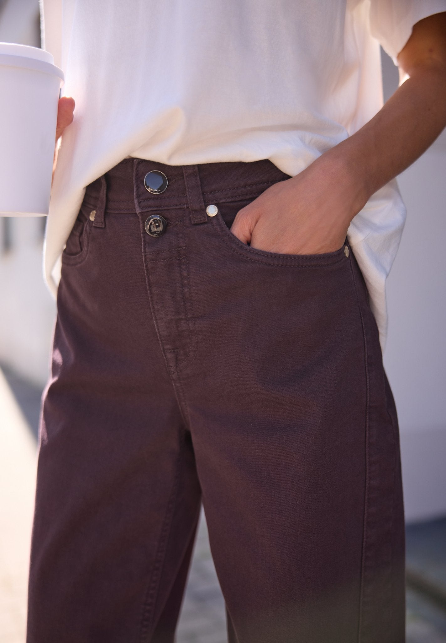 Street One Studio Damen Hosen  Burgundi